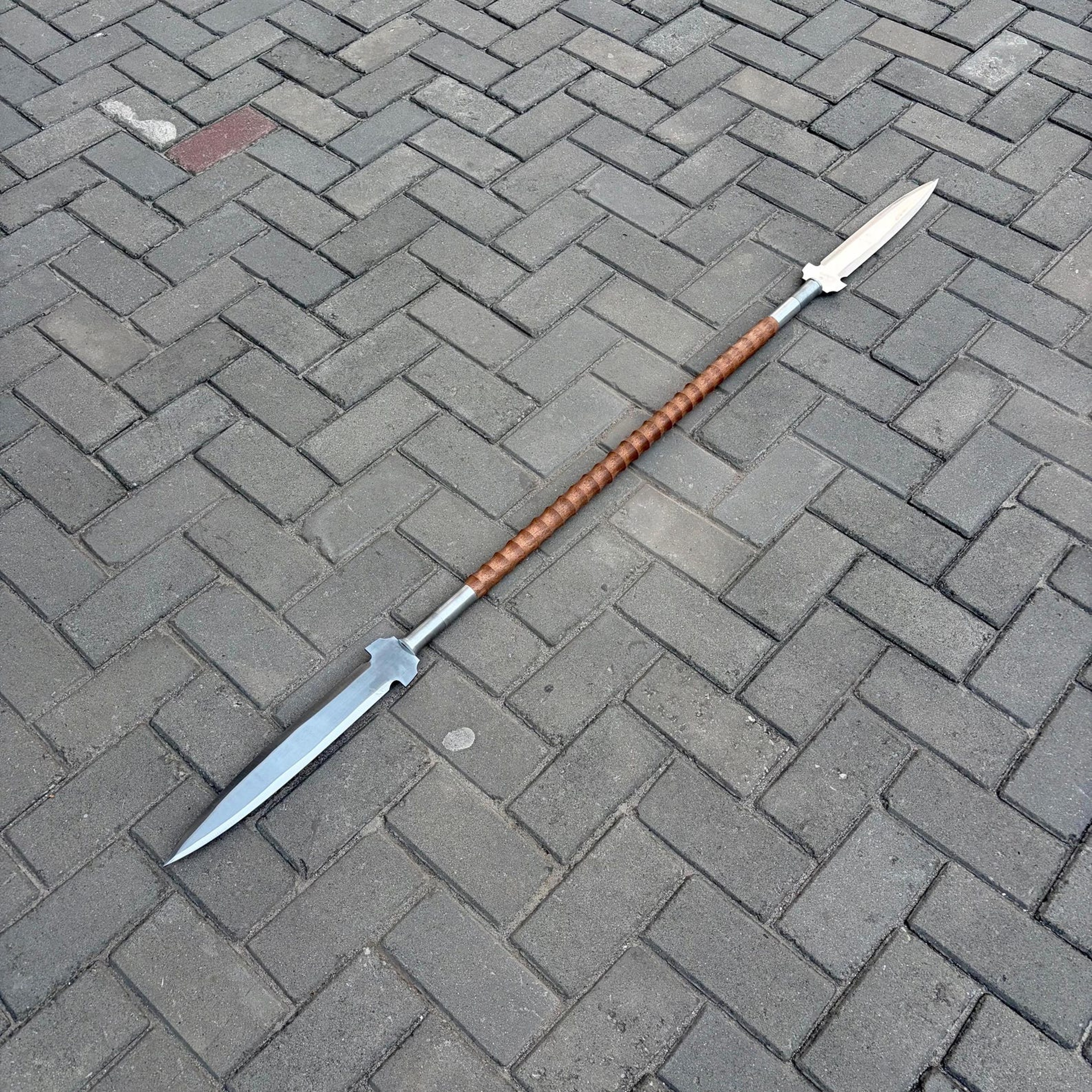 Authentic JapaneseStyle Naginata Double Blade Polearm Collectible For Cosplay And Fantasy Enth 9