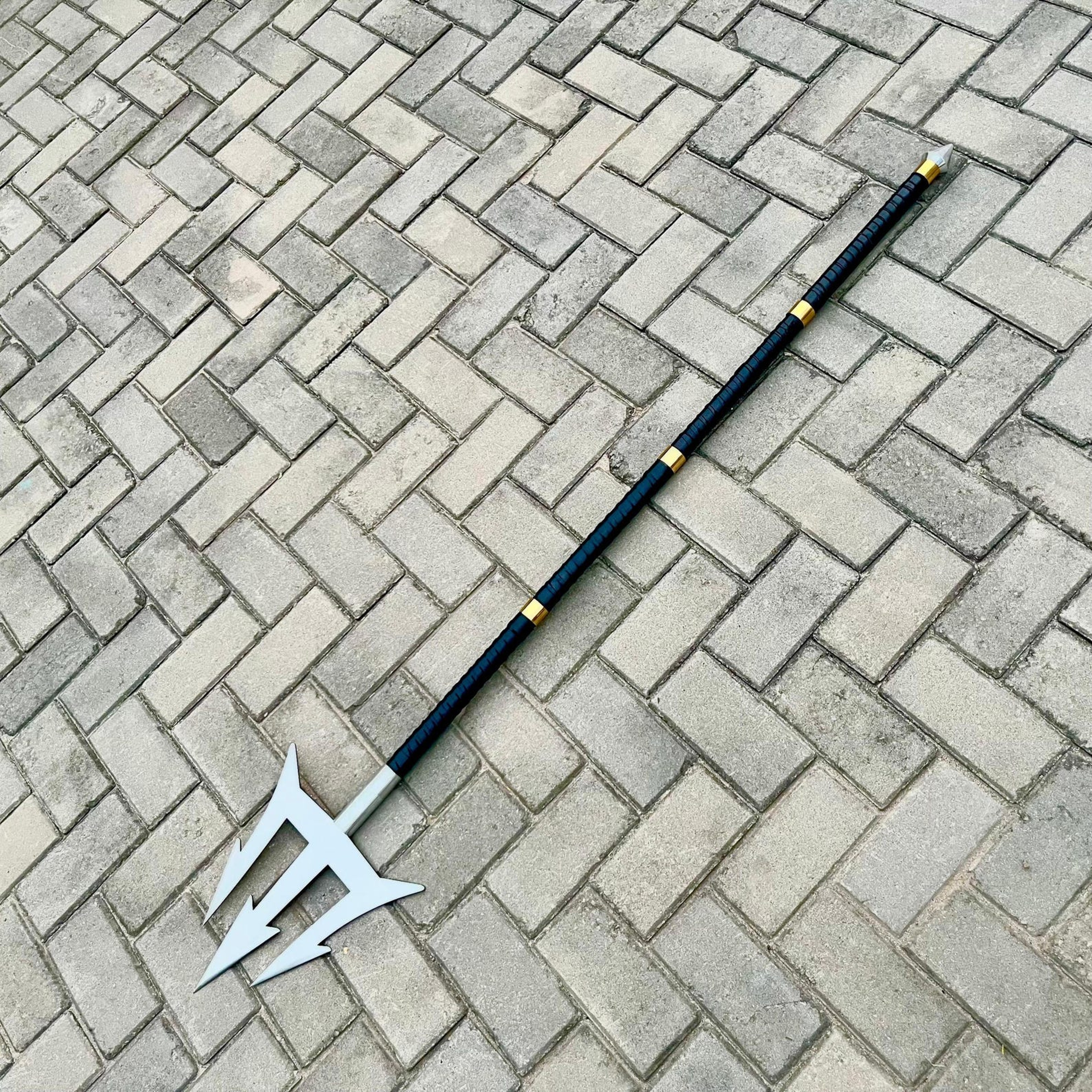Handmade Aquaman Trident  Handforged Three Blade Trident  Poseidon Spear Movie Replica Colle 7