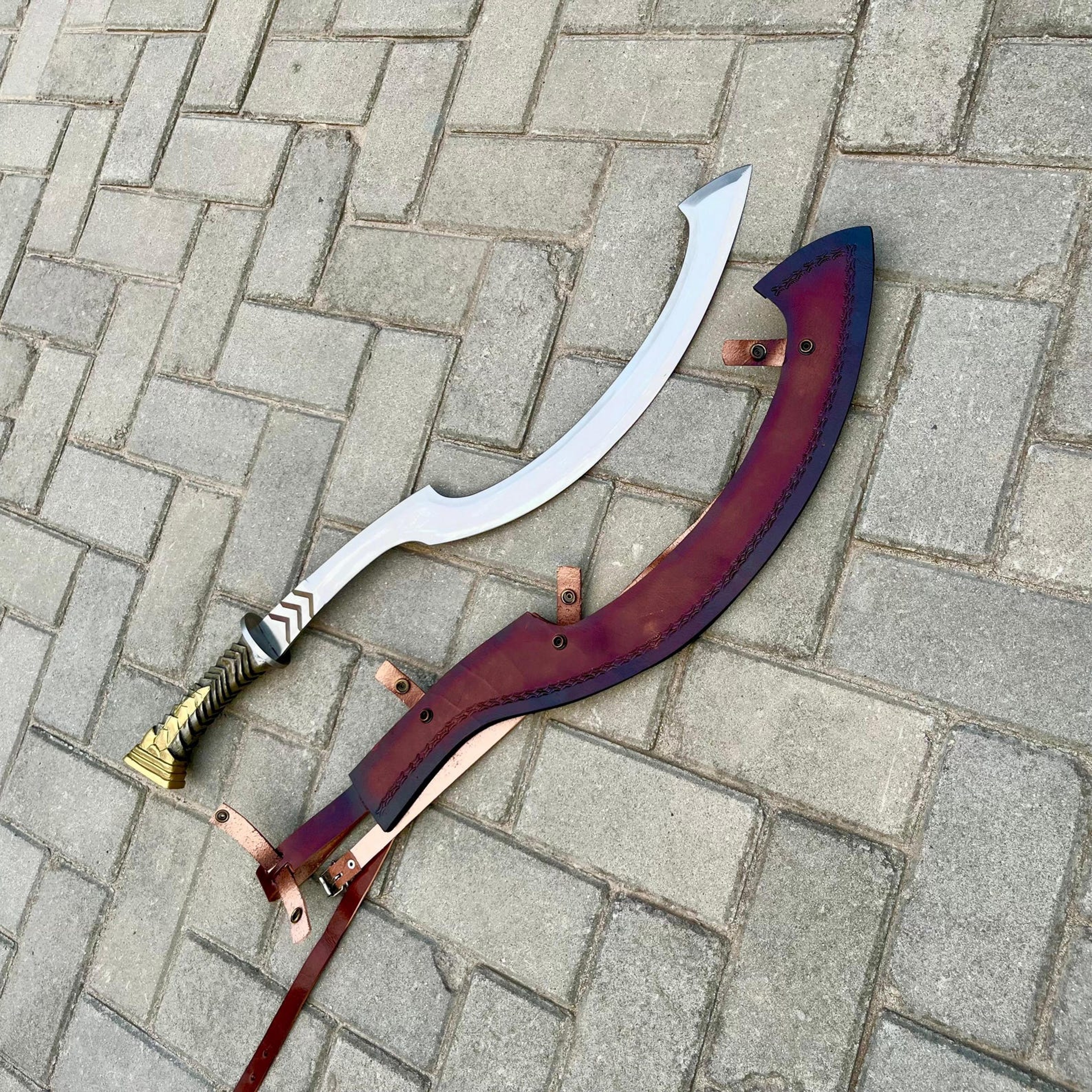 Hand Forged Gods Of Egypt Khopesh Style Egyptian Blade Collectible Sword With Handmade Craftsma 9