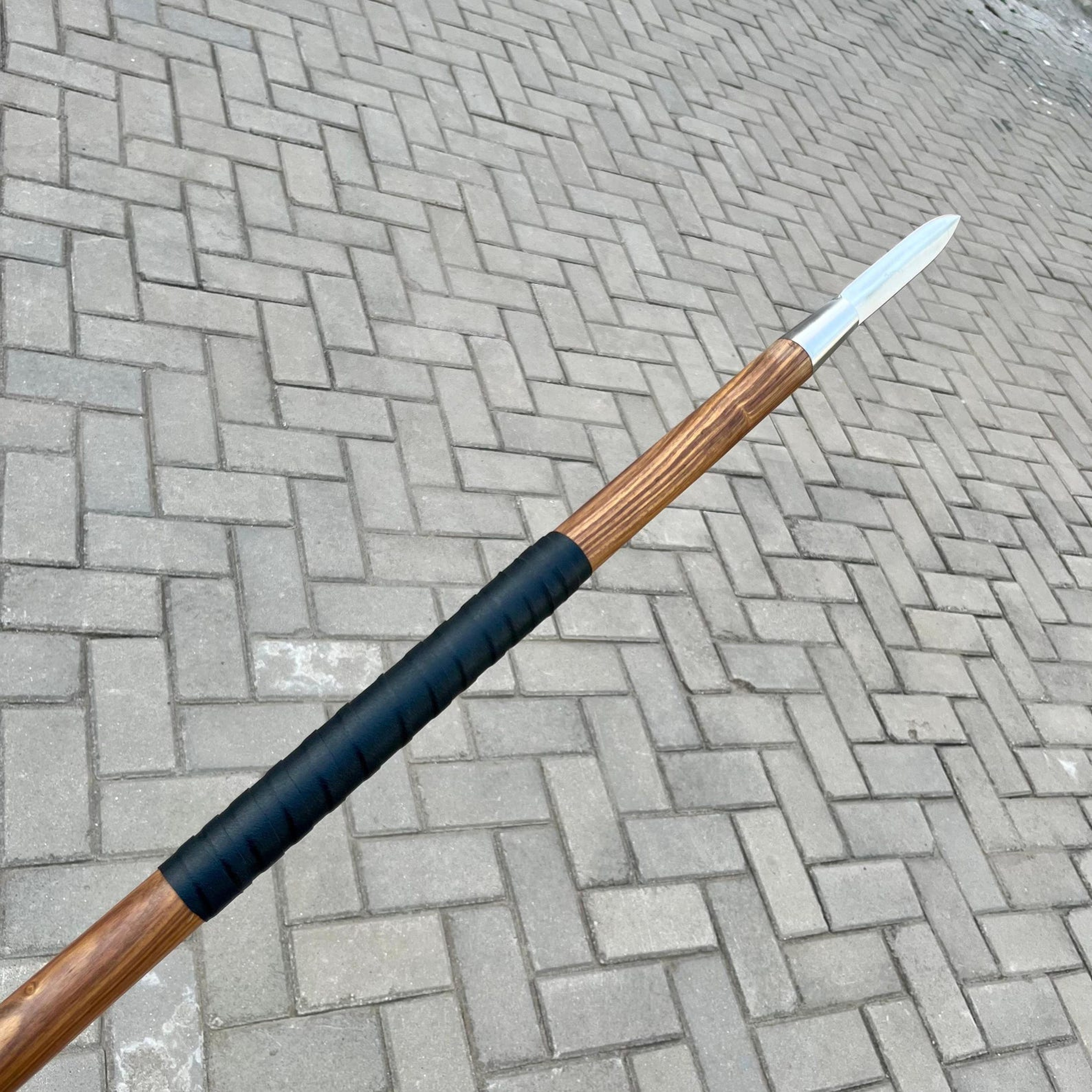 Handcrafted Double Ended Medieval Style Wooden Shaft Polearm For Fantasy Cosplay And Display 3
