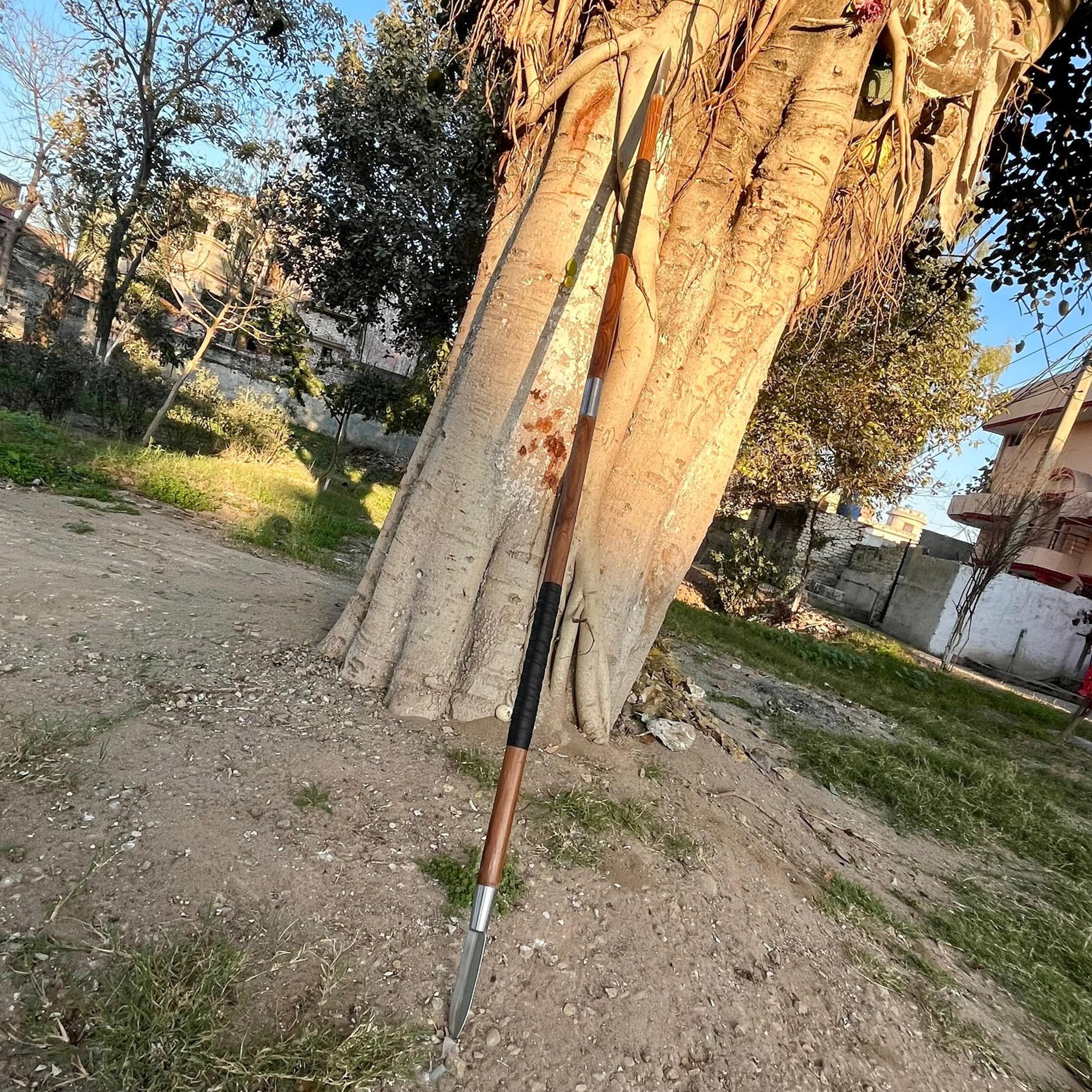 Handcrafted Double Ended Medieval Style Wooden Shaft Polearm For Fantasy Cosplay And Display 2