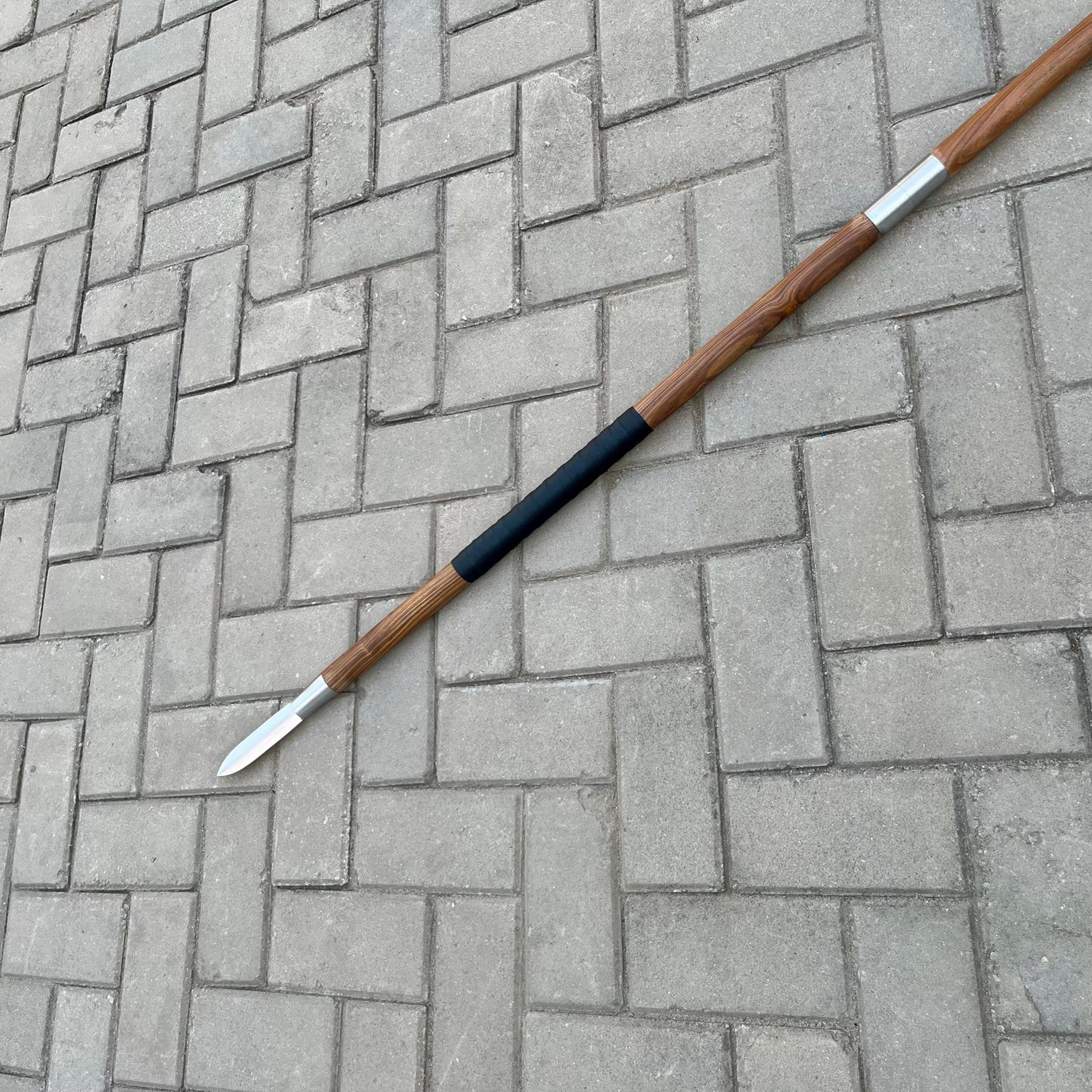 Handcrafted Double Ended Medieval Style Wooden Shaft Polearm For Fantasy Cosplay And Display 7