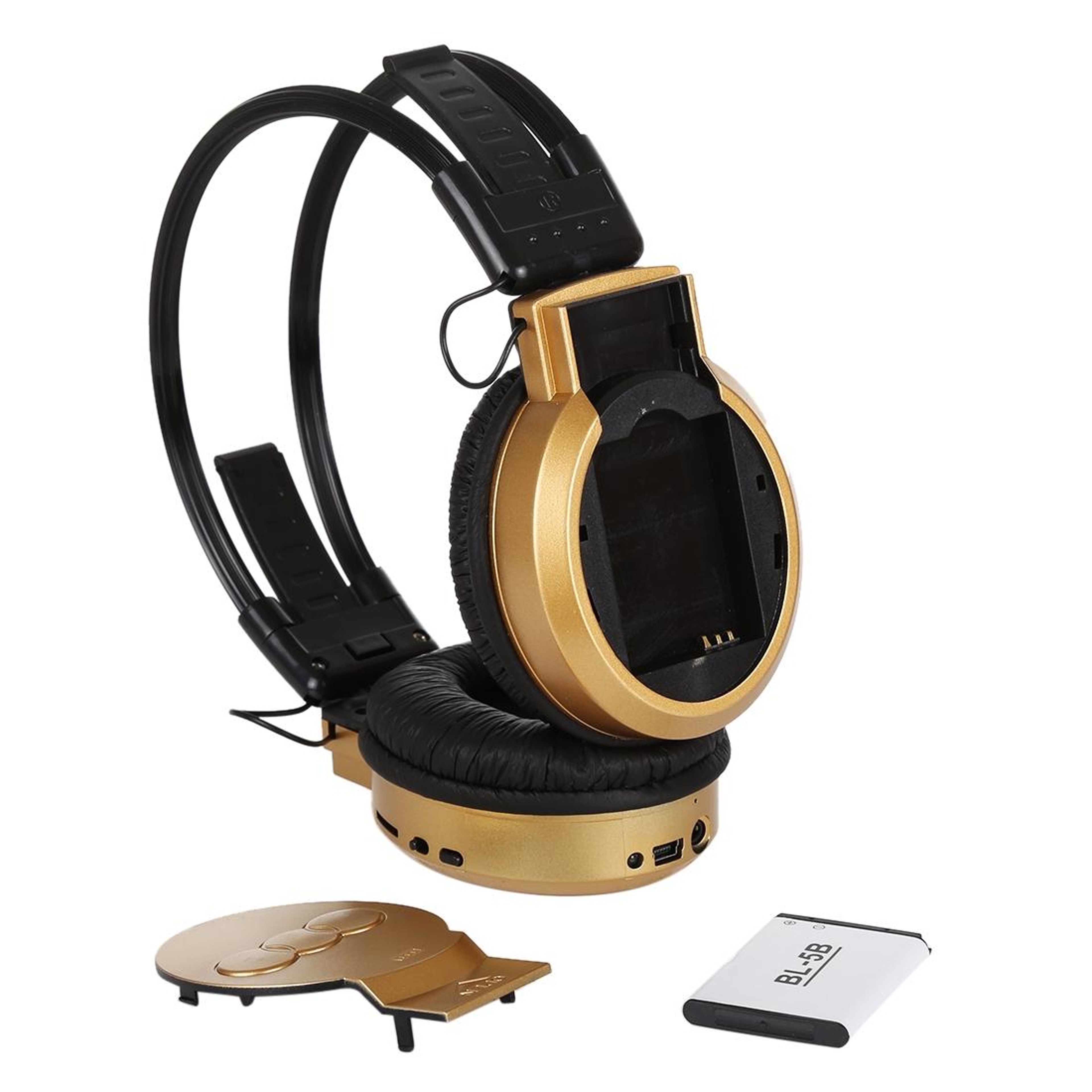 Folding HiFi Wireless Sports Headphones With LCD Track Display 4