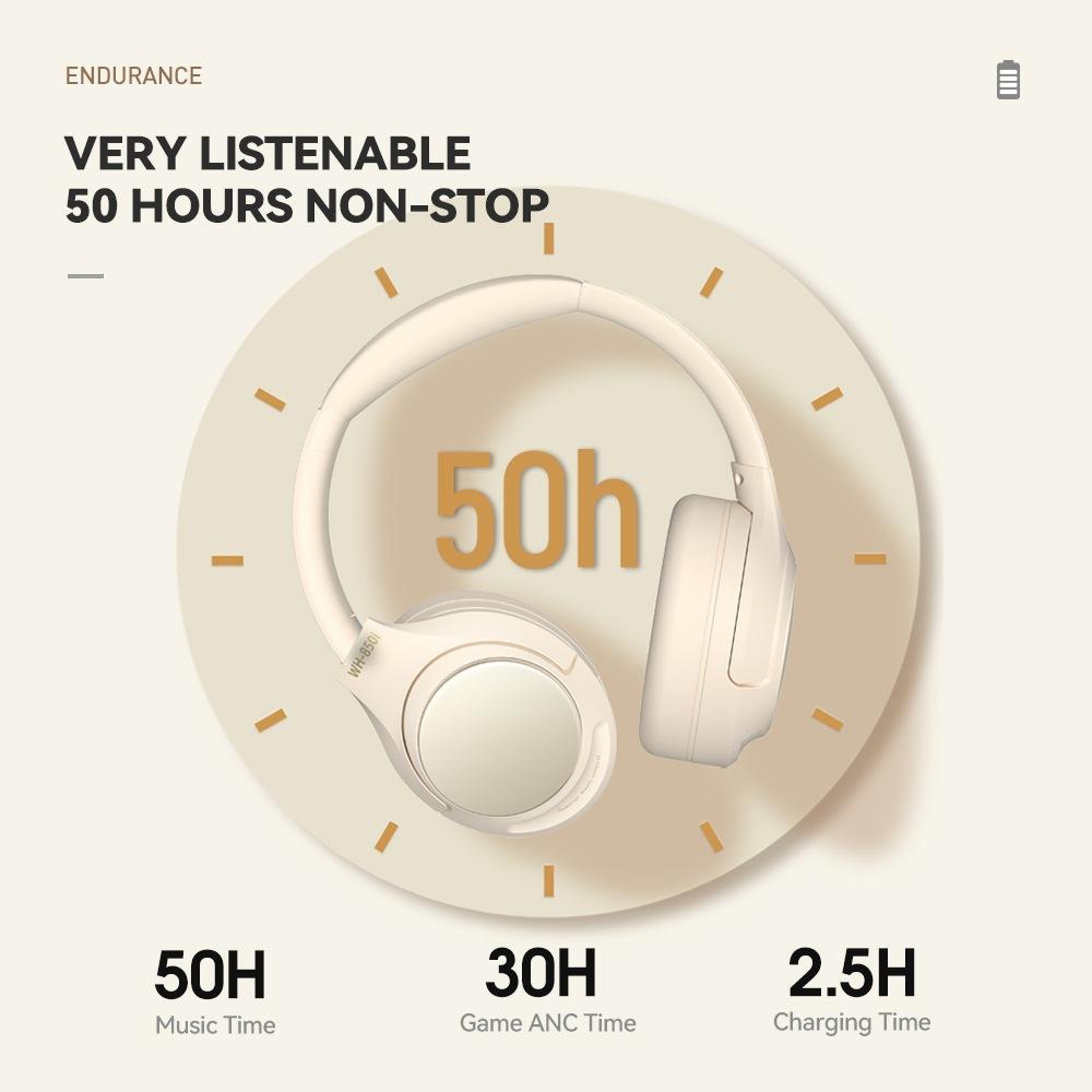 Active Noise Cancelling Bluetooth Headphones Over Ear Comfort  HiFi Sound 2