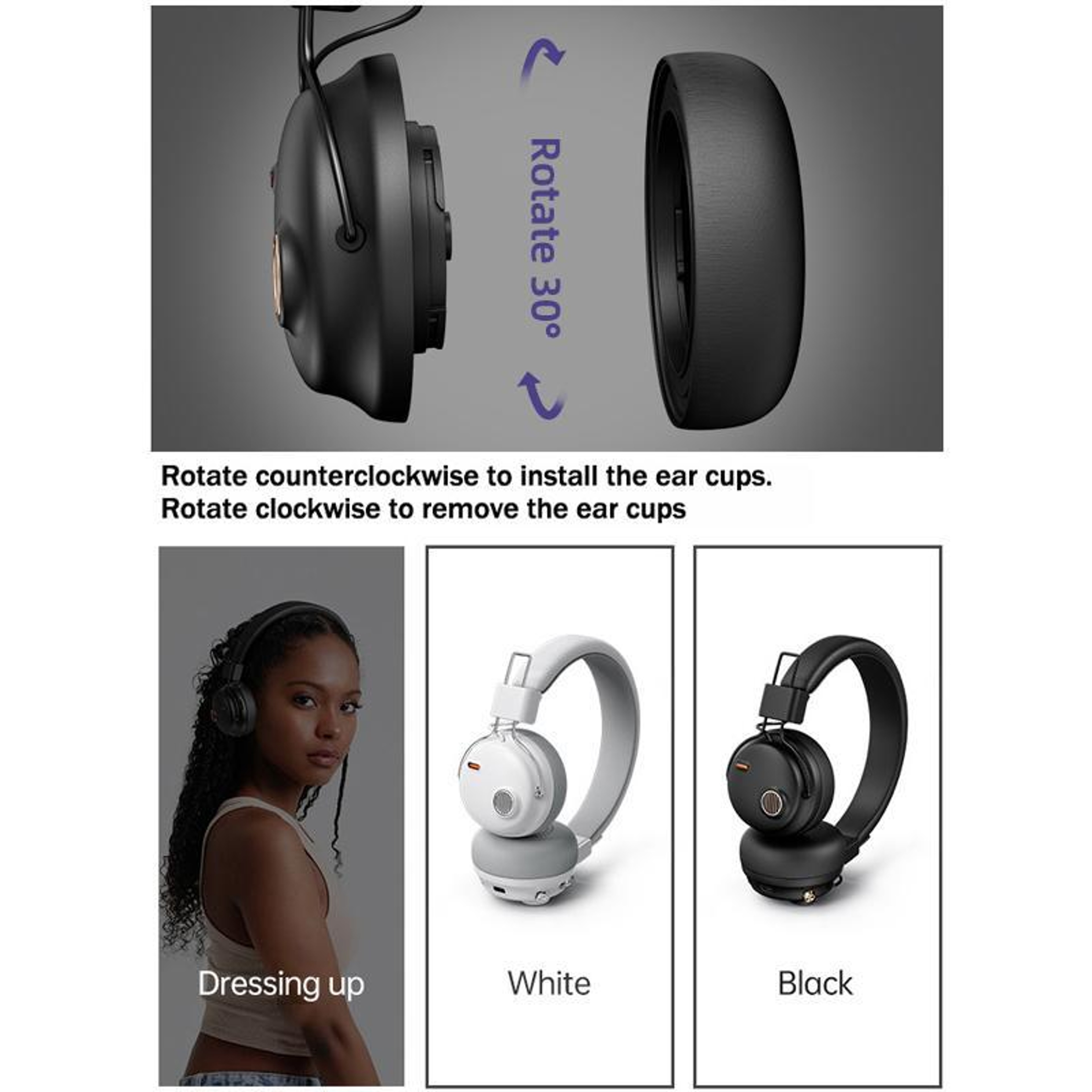 Over-Ear HiFi ANC Wireless Headphones with Microphone Noise Canceling Audio – view 10