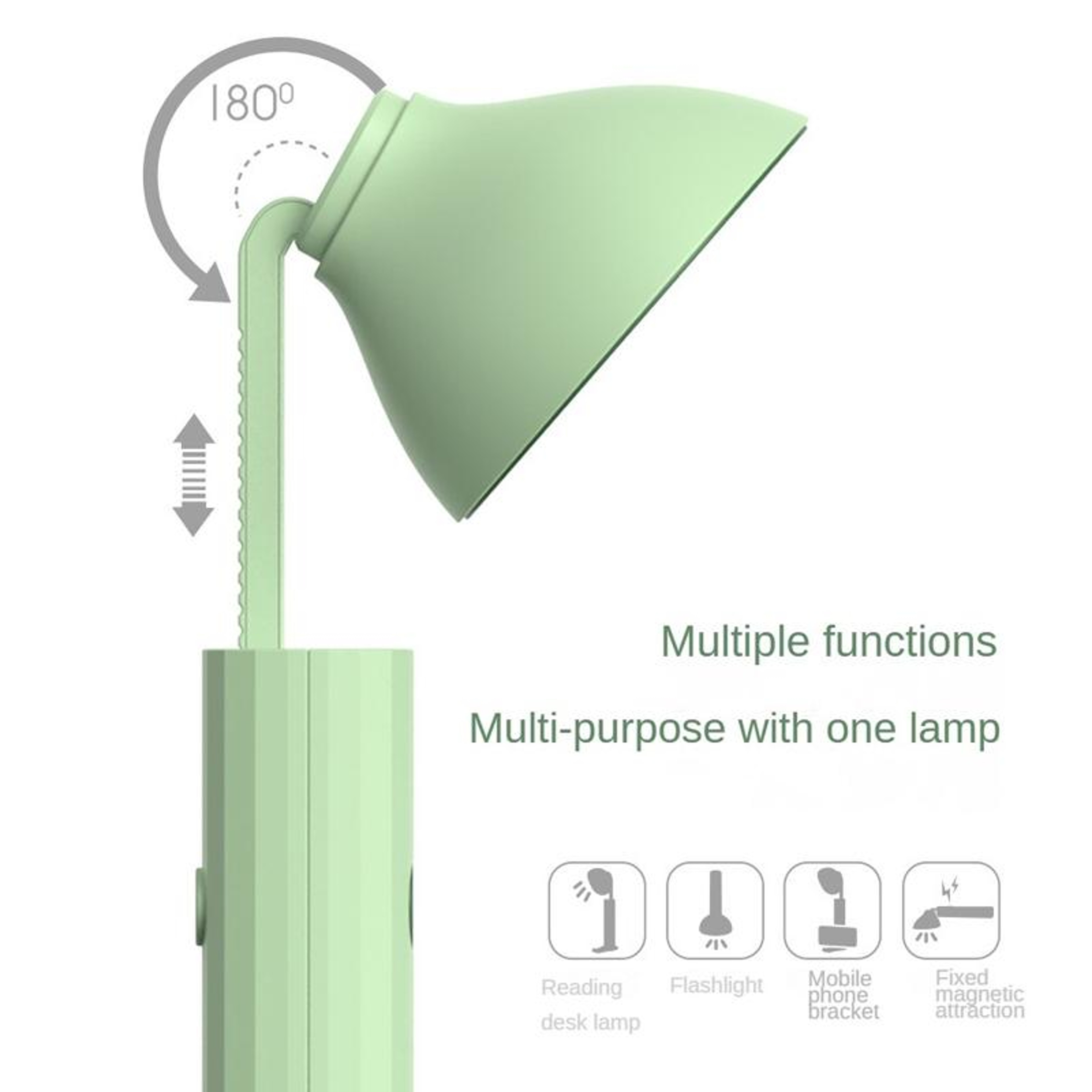 Compact Folding Desk Lamp USB Rechargeable Student Night Light 5