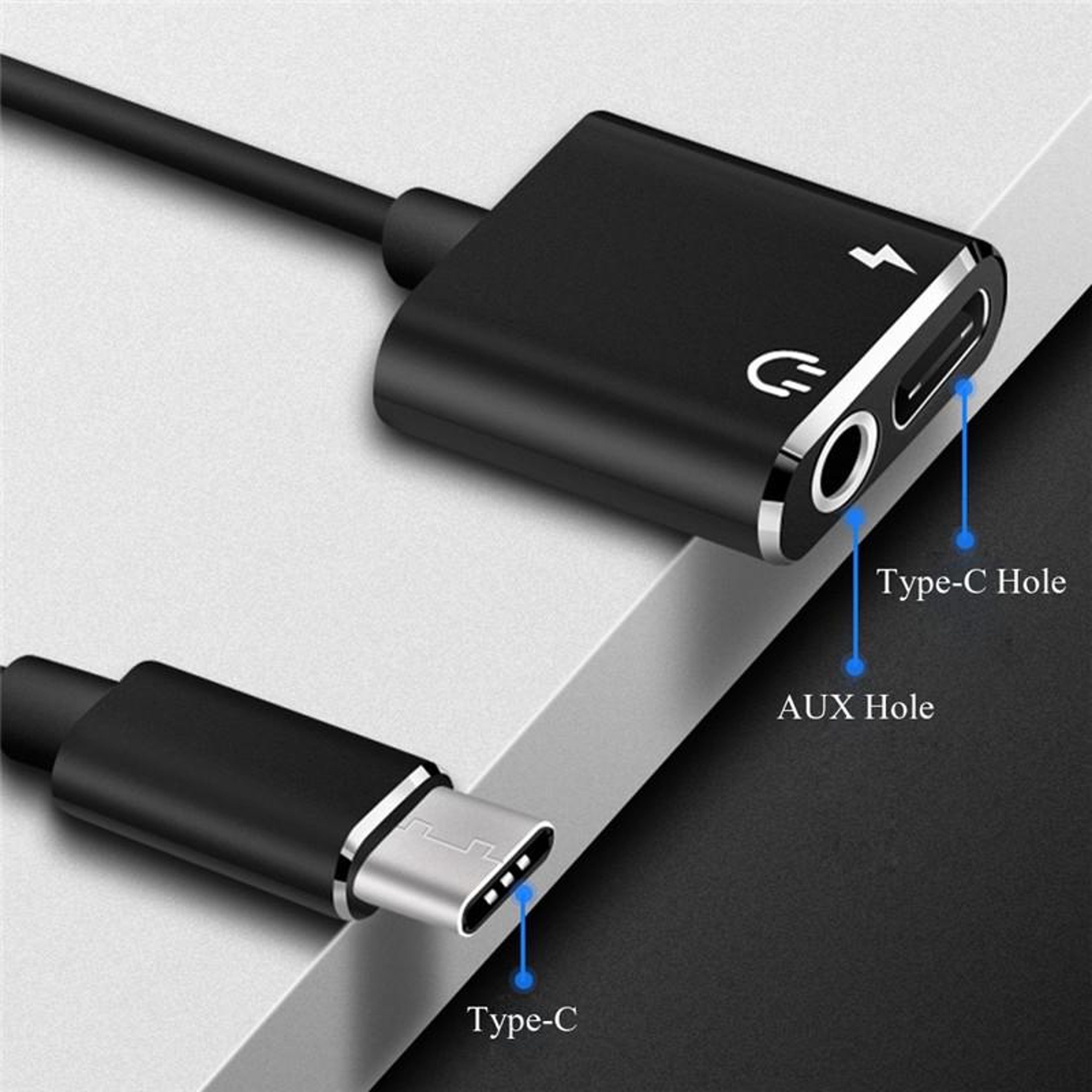 USB C Audio Adapter  Type C Earphone Cable With Aux  Charging 6