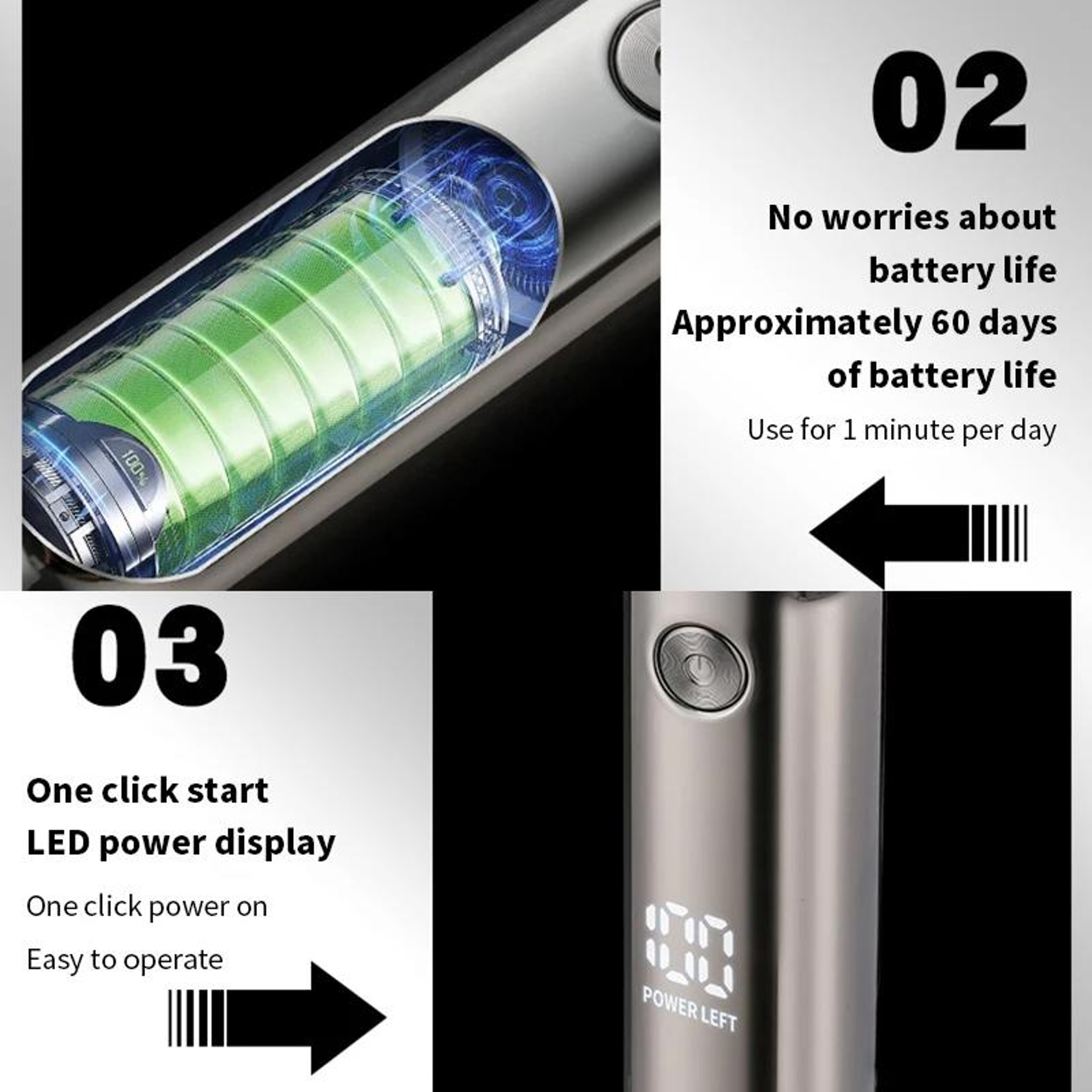 Portable Electric Shaver For Men With LED Display USB C Mini Travel Razor 11