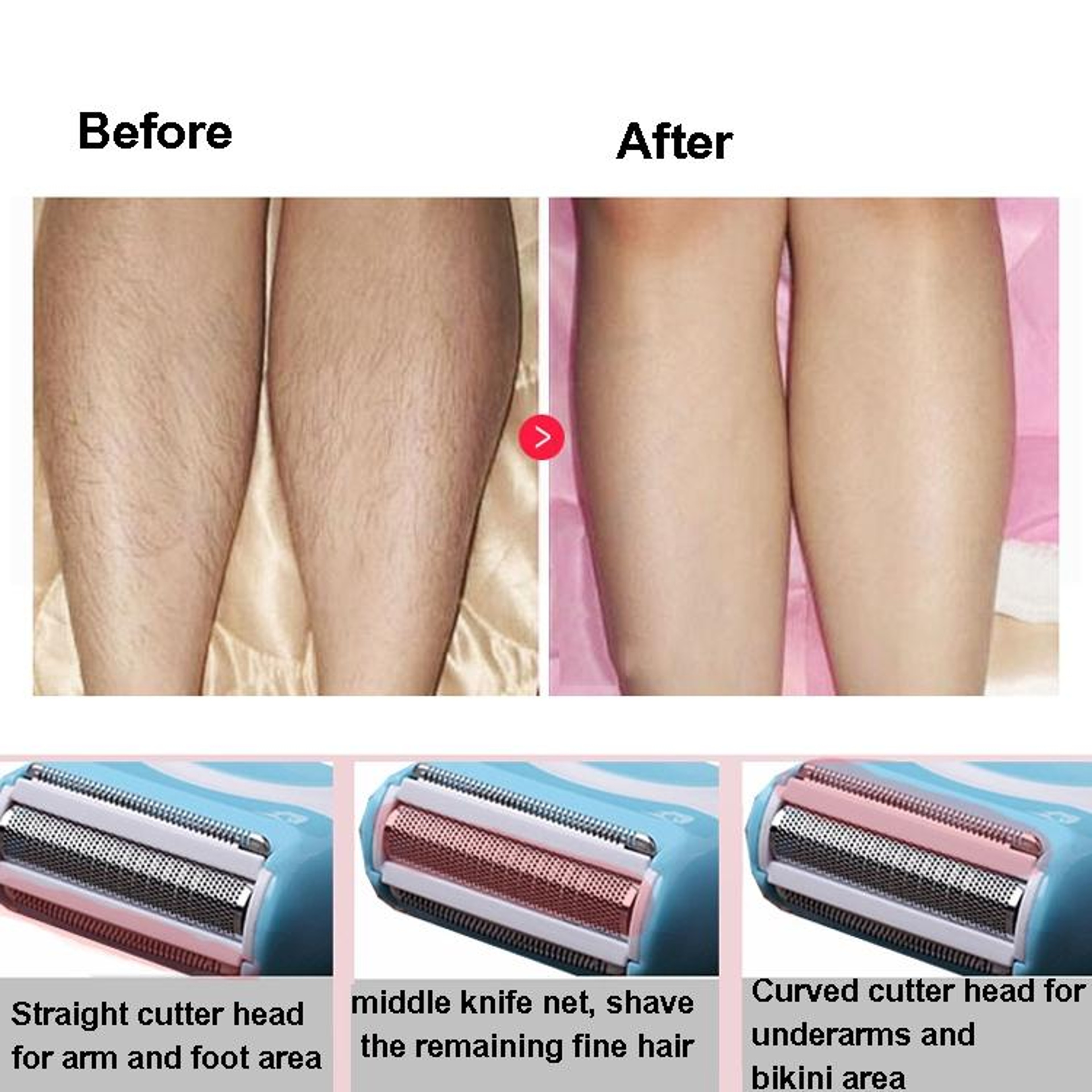 Womens Rechargeable Electric Epilator for Bikini, Underarm & Body Hair Removal – view 4