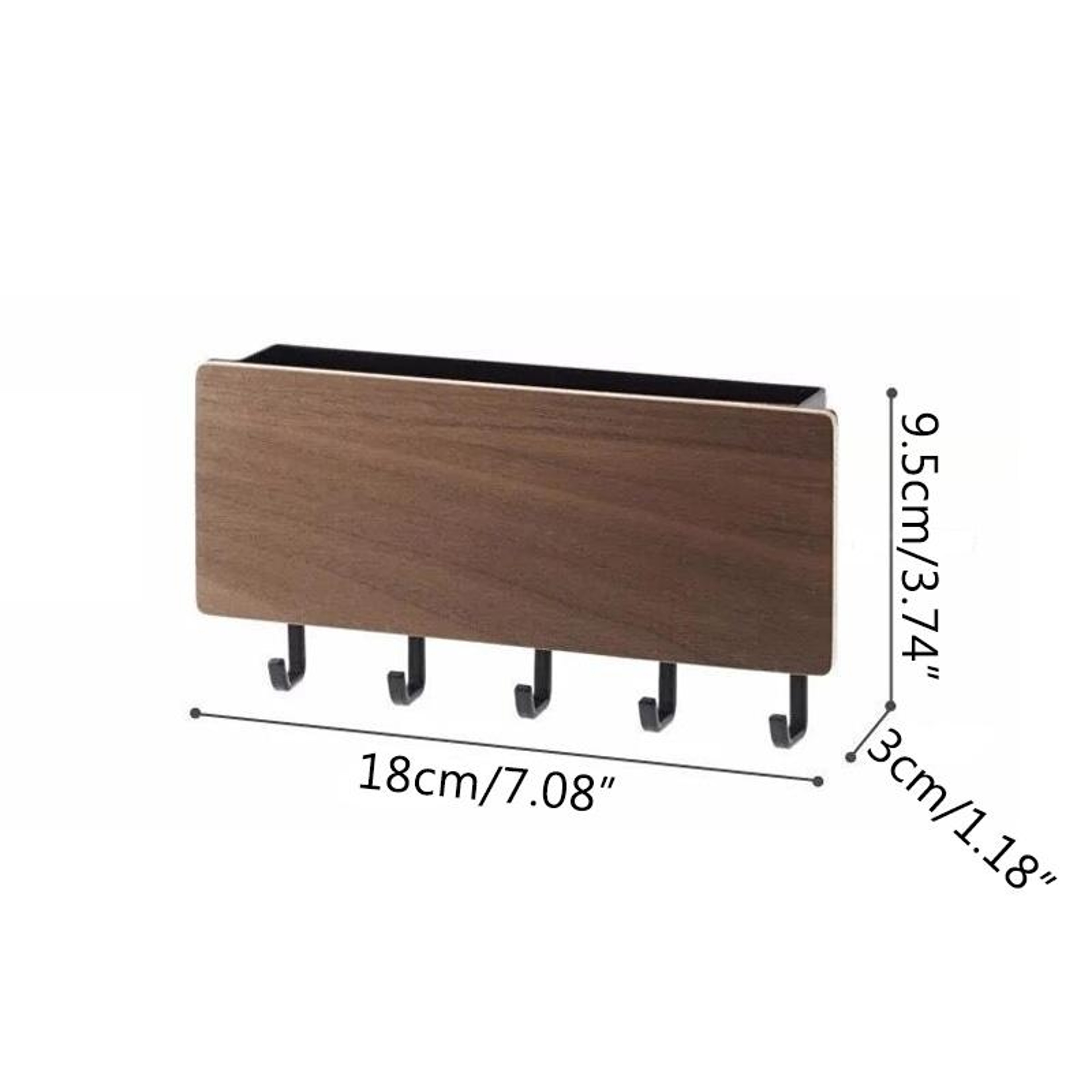 No Drill Wall Key Hanger With Hooks And Shelf White Entryway Organizer 6