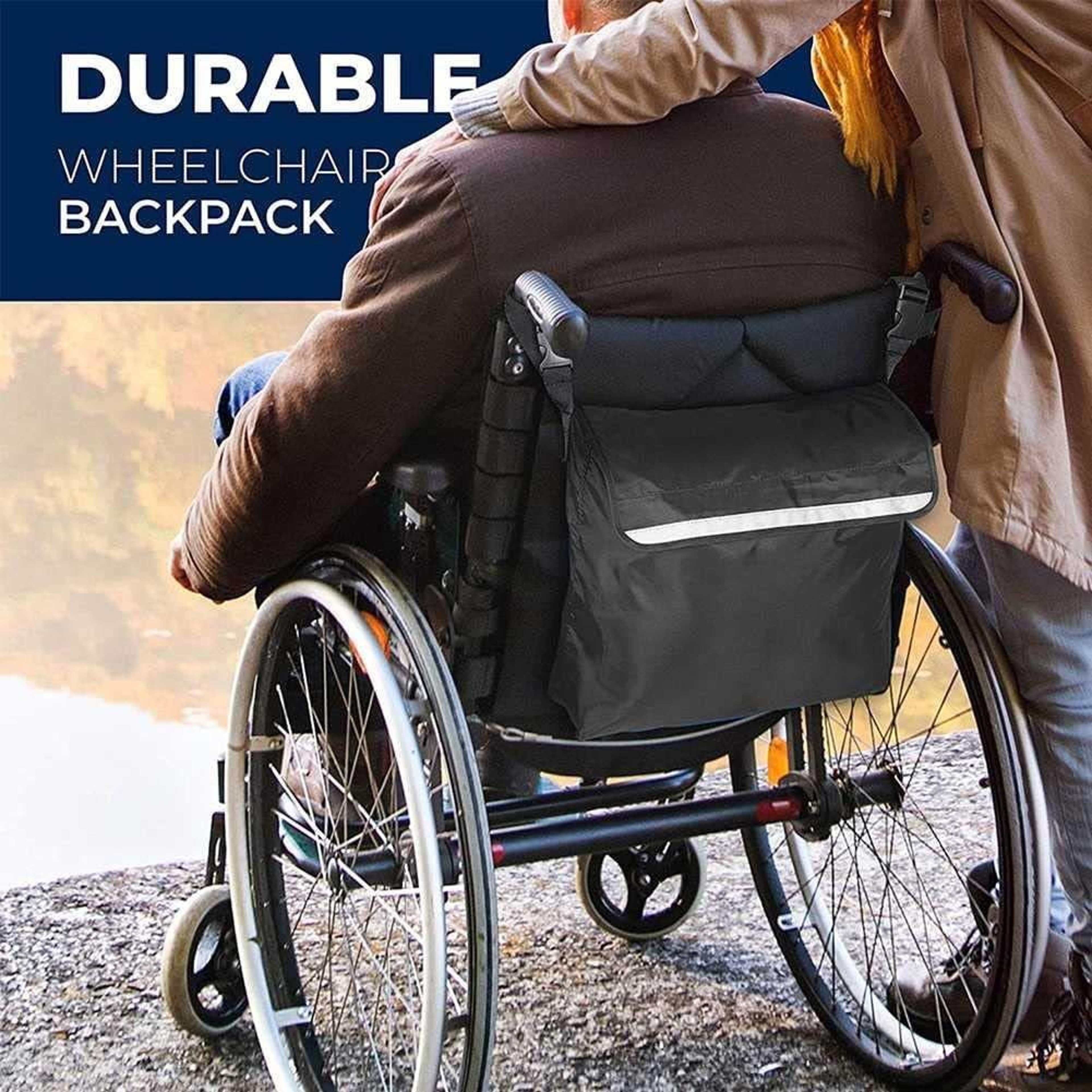 Portable Wheelchair Side Bag Hanging Wheelchair Organizer For Daily Essentials 1