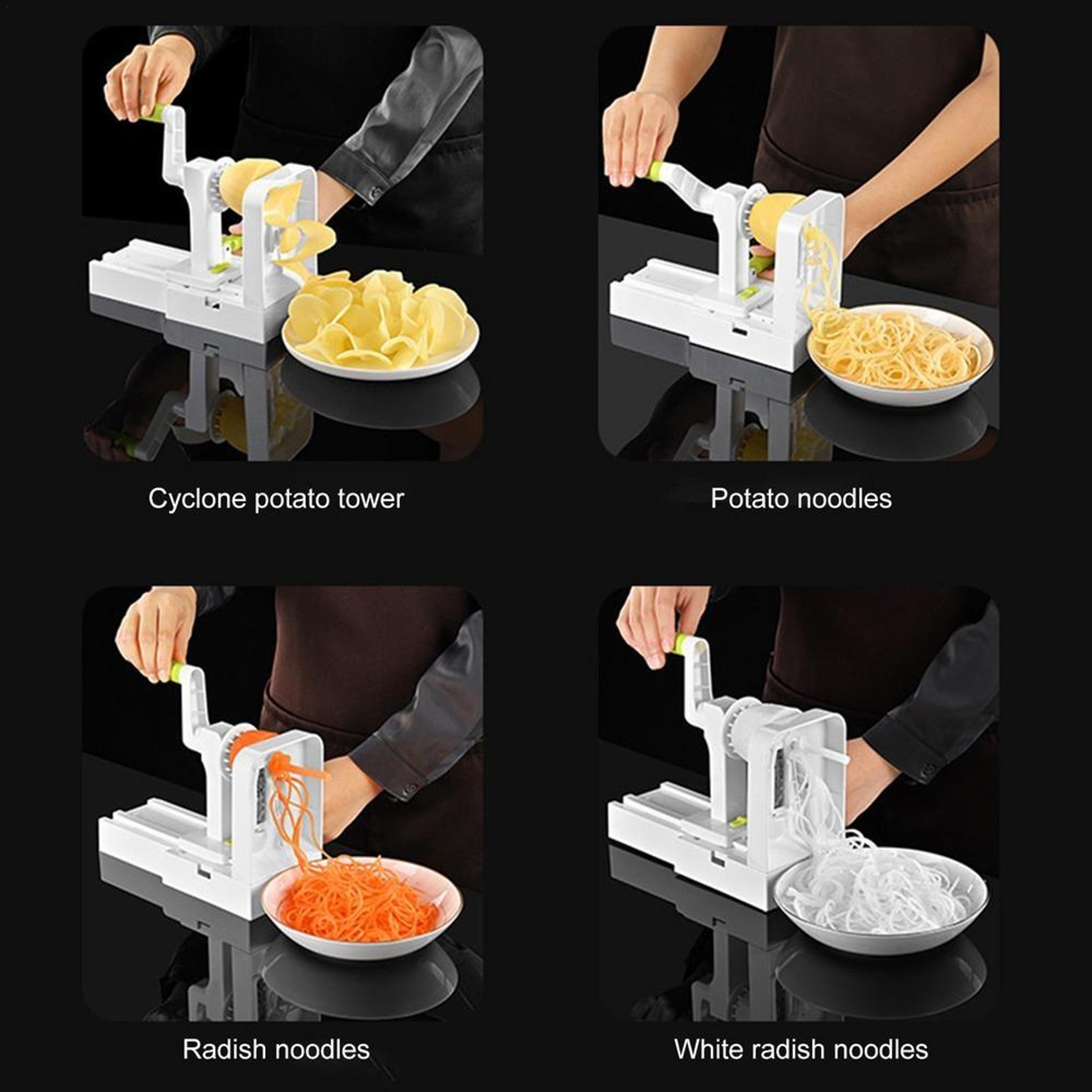 Premium Manual Vegetable Spiral Slicer Multifunction Potato Spiral Cutter  Fruit Vegetable Spiral M 1
