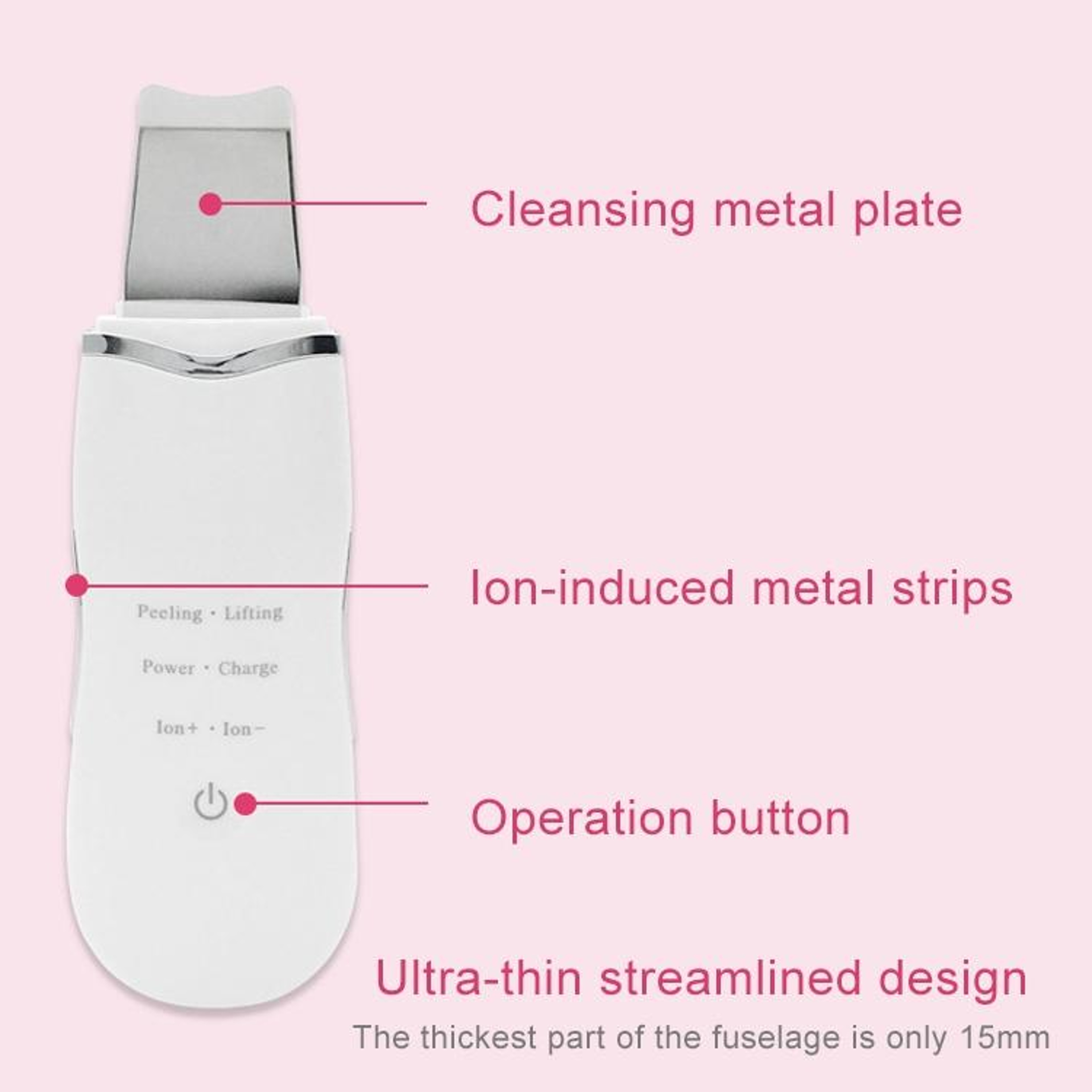 Ultrasonic Skin Scrubber Face Spatula And Blackhead Remover Tool 8