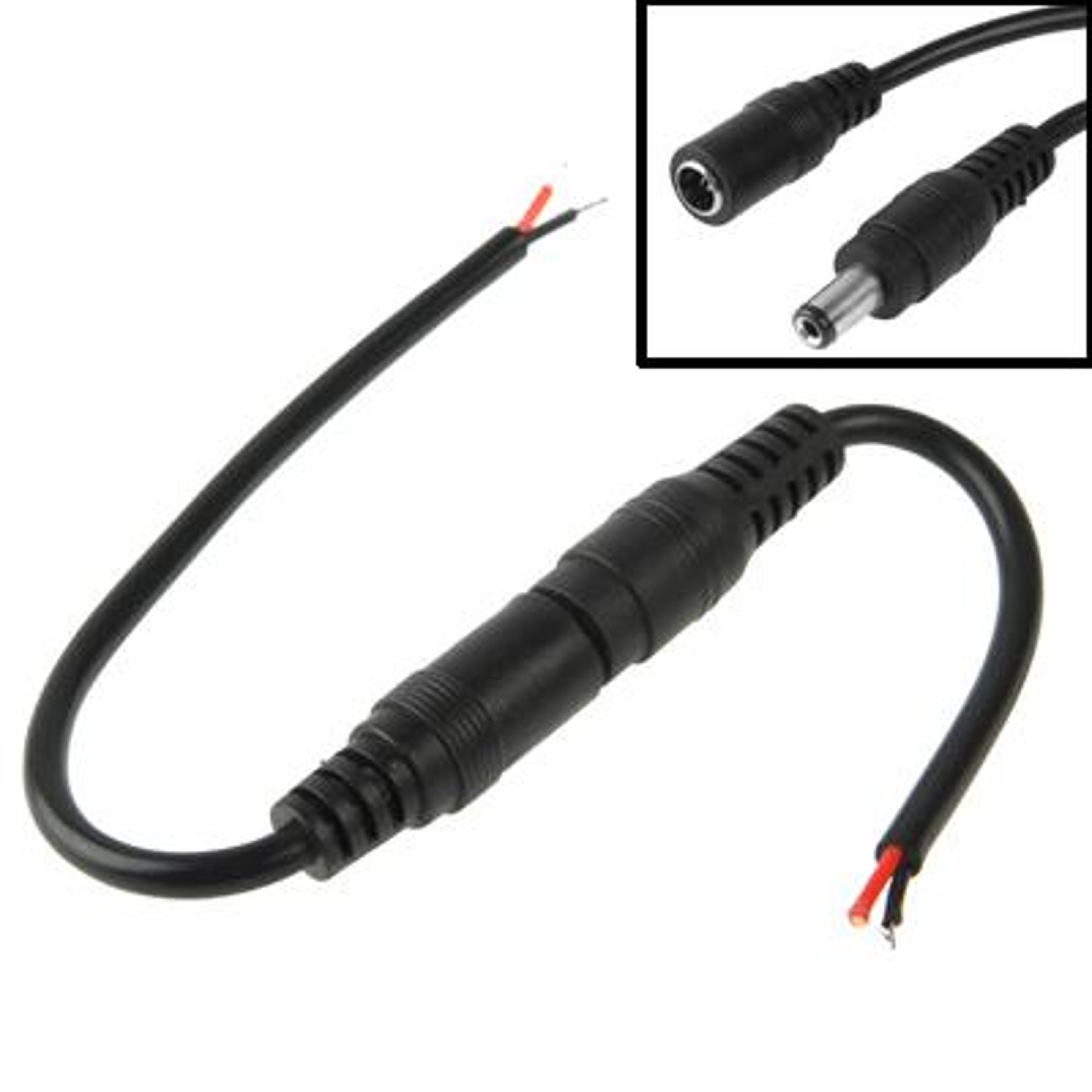 Premium Male To Female DC Barrel Power Connector Adapter Cable 1