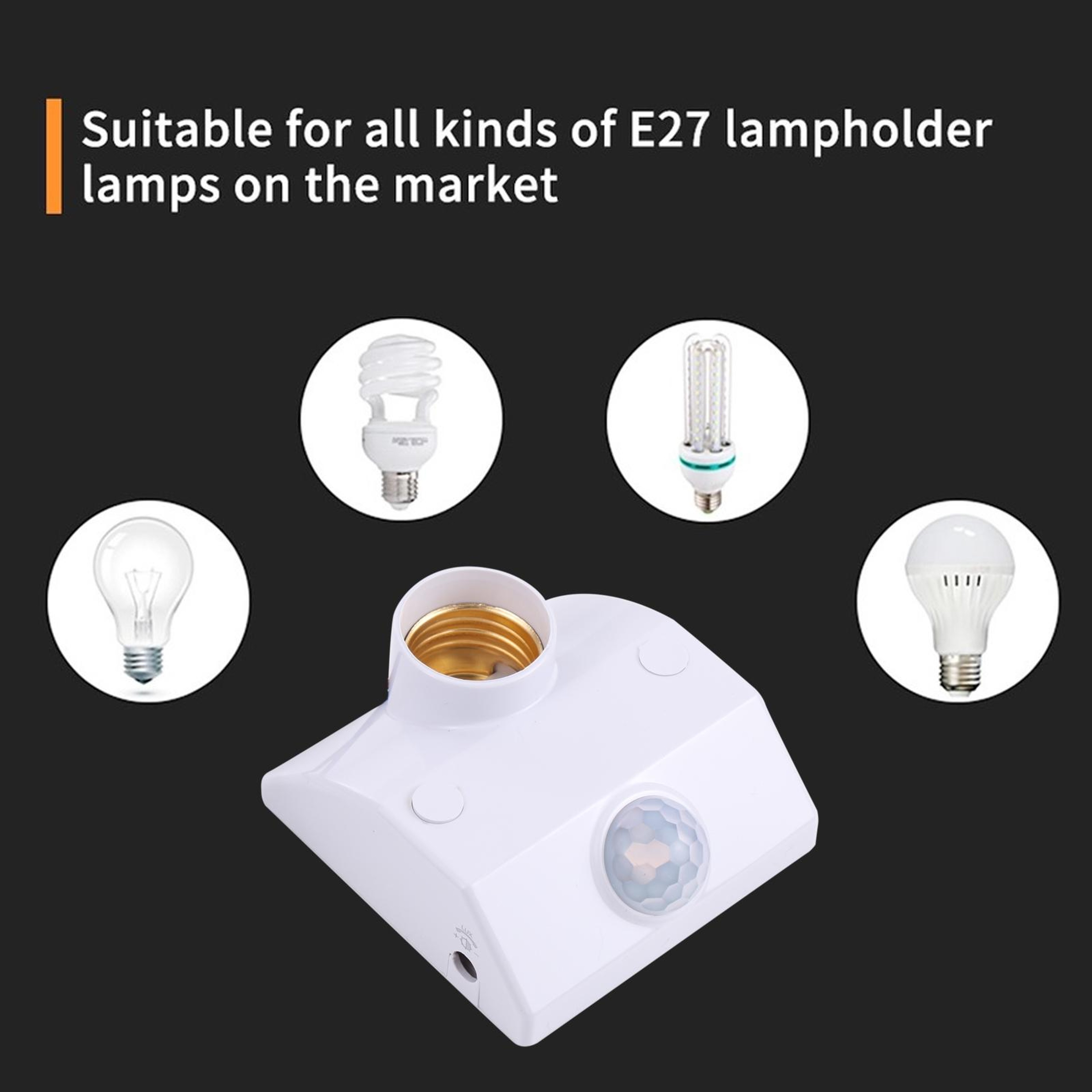 Smart Motion Sensor Lamp Holder With PIR Human Body Induction 2