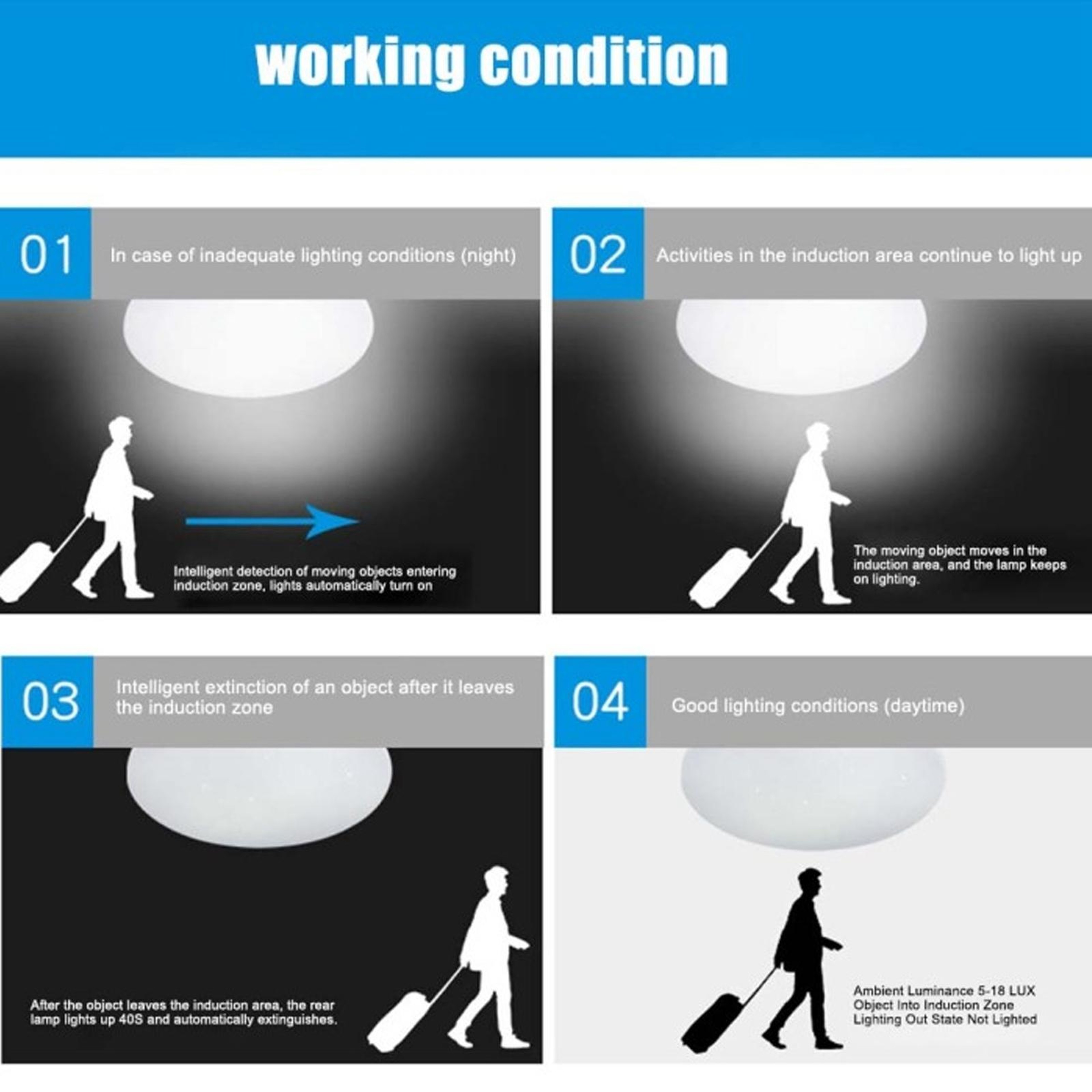 Smart Motion Sensor Lamp Holder With PIR Human Body Induction 3