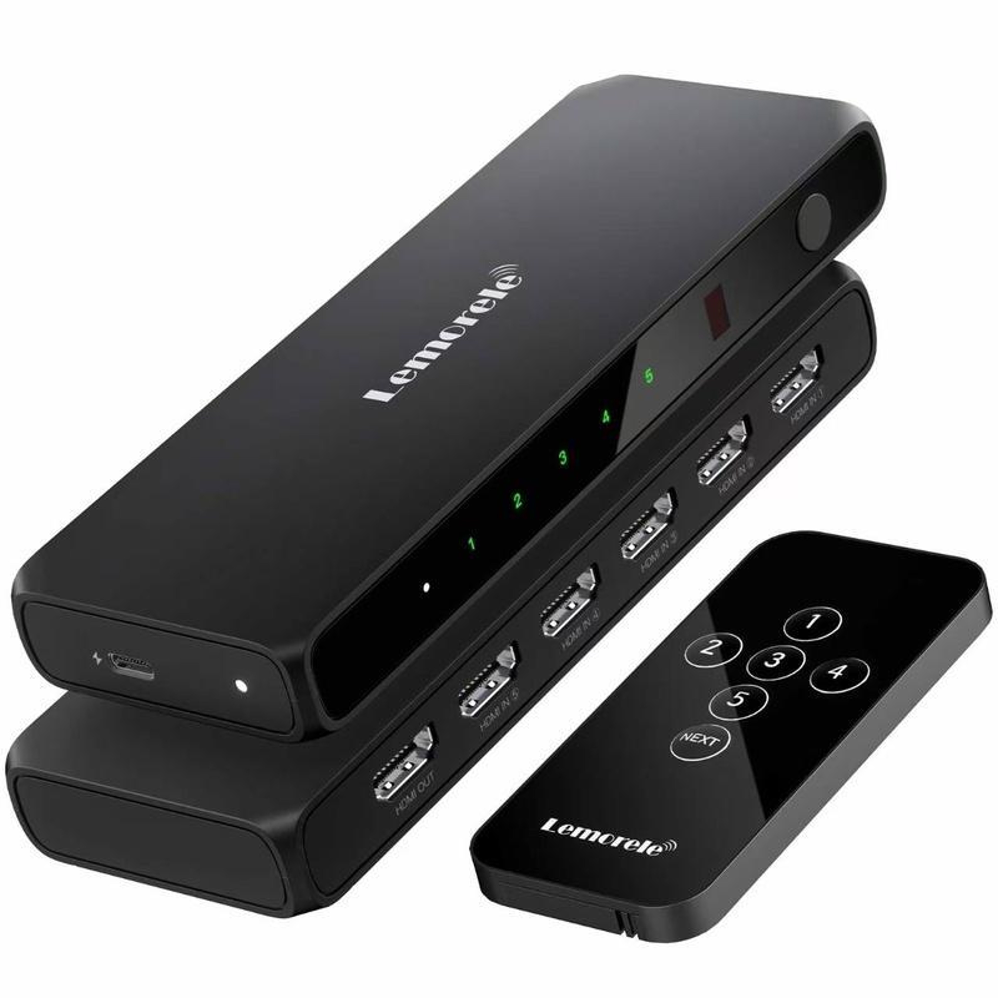 Lemorele G96 5 Port 4K HDMI Switch With IR Remote 0