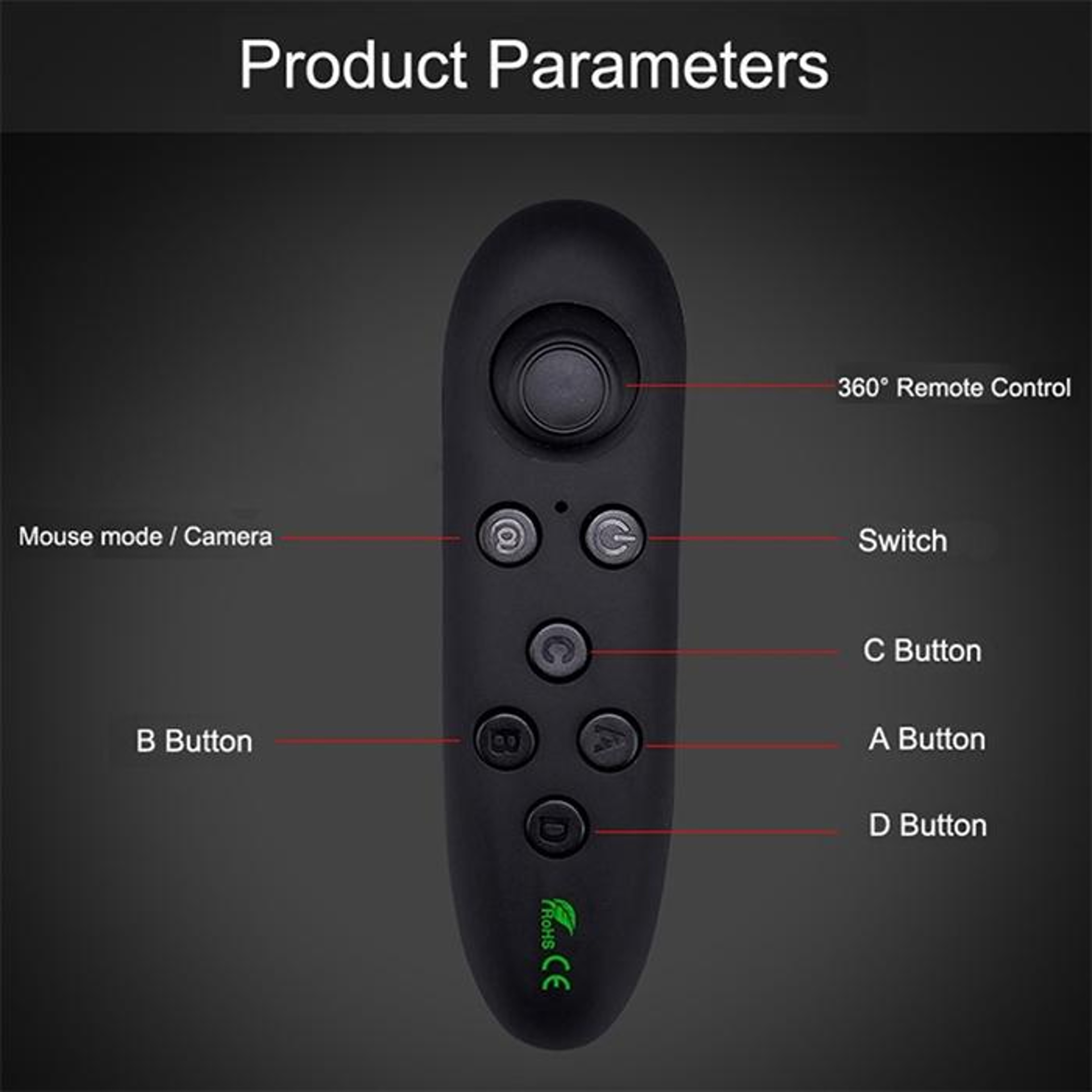 VR Glasses With Bluetooth Remote For IPhone Android 2