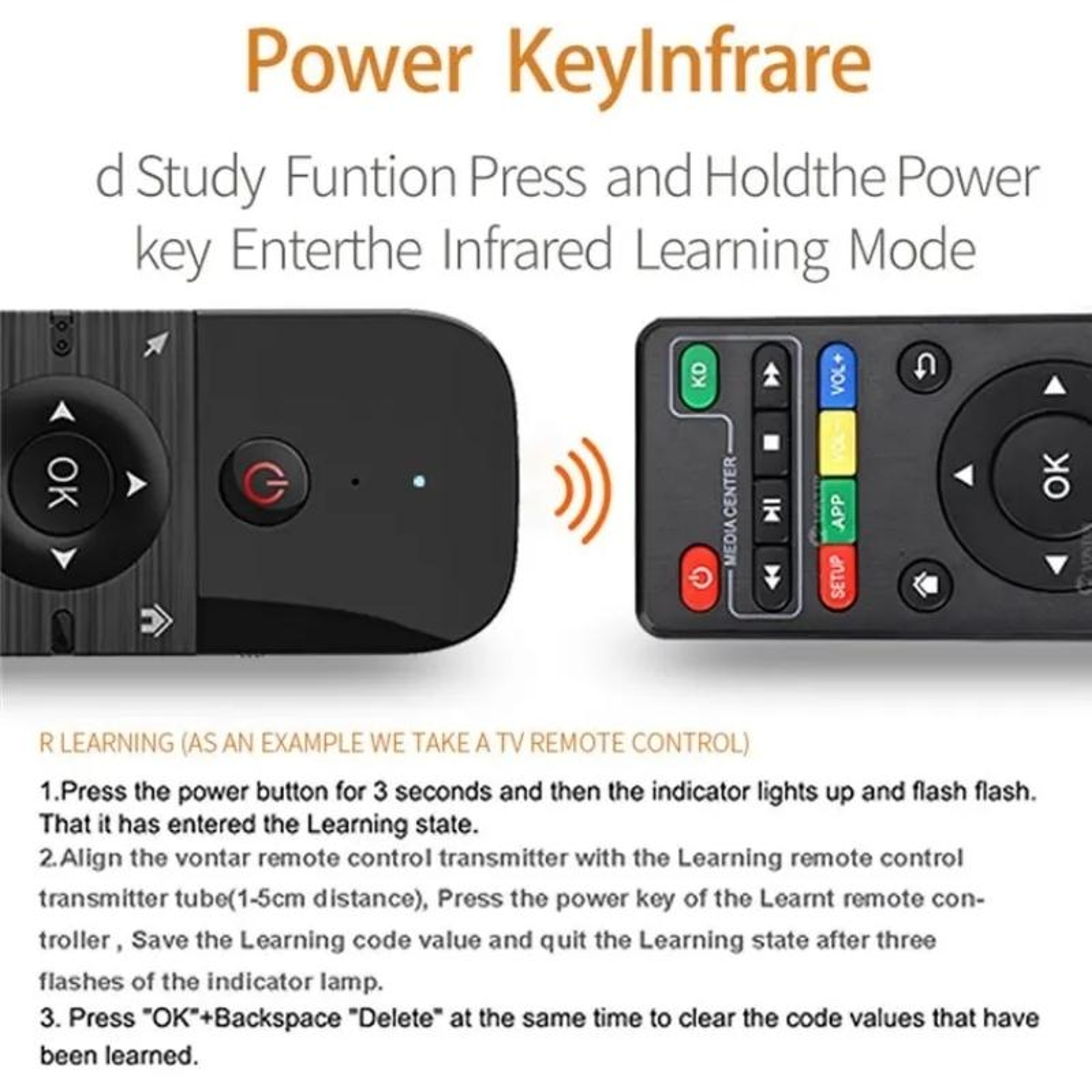 Wireless Air Mouse Remote With Mini Keyboard For Smart TV And Android TV Box 2