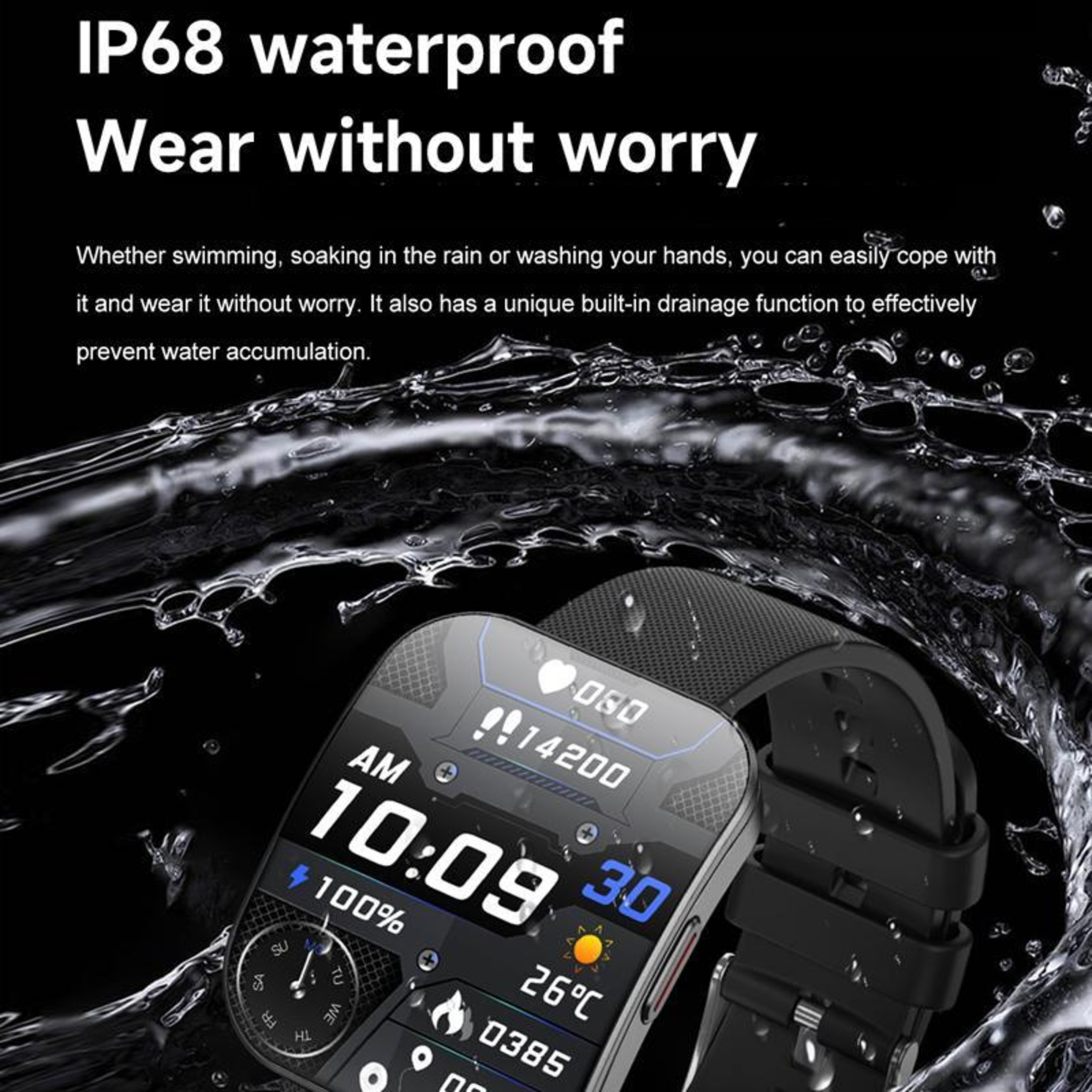 Health Smart Watch With Heart Rate Blood Oxygen Monitor And SOS Alert 6