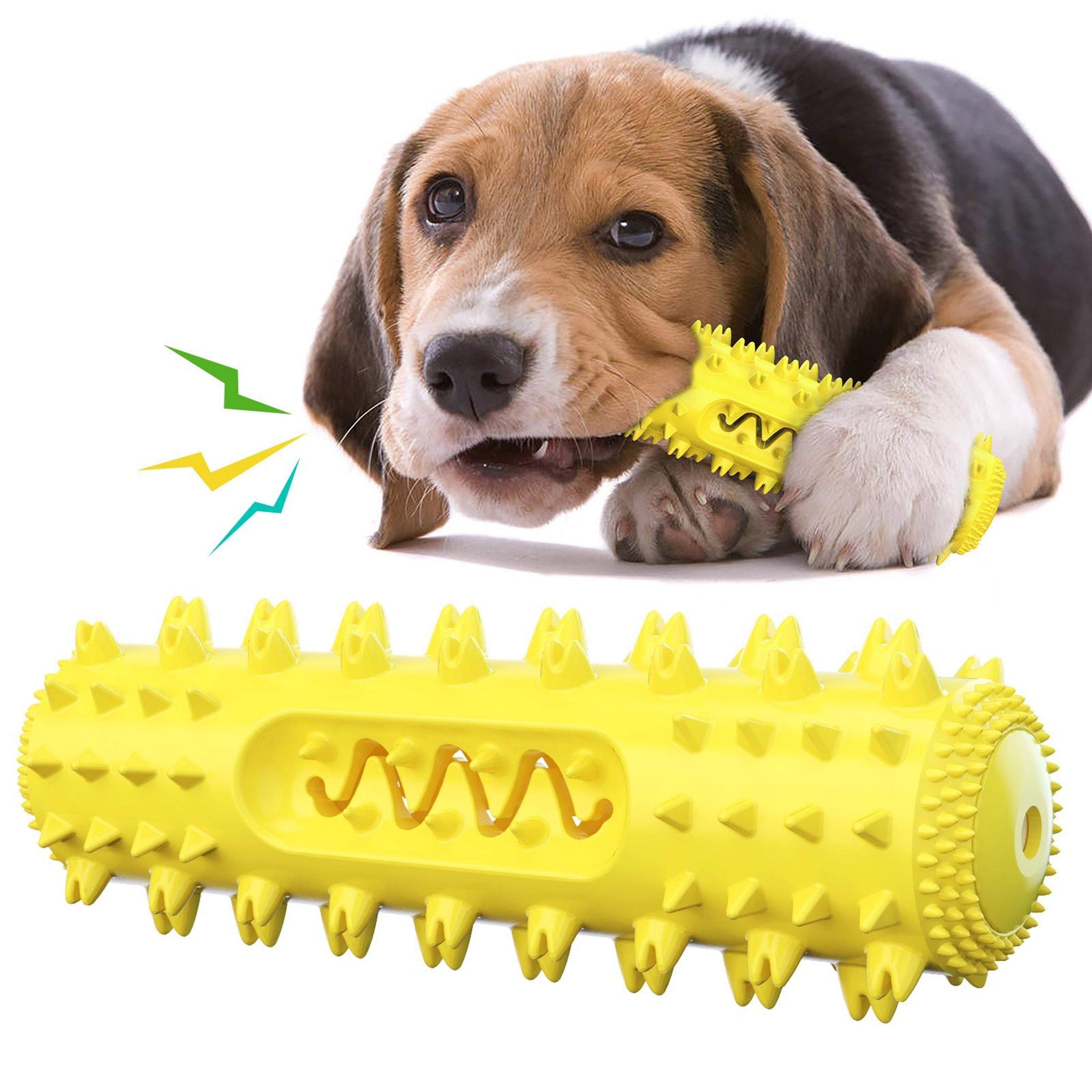 Interactive Squeaky Dog Toy Bar with Sound & Teeth Cleaning Texture – view 1