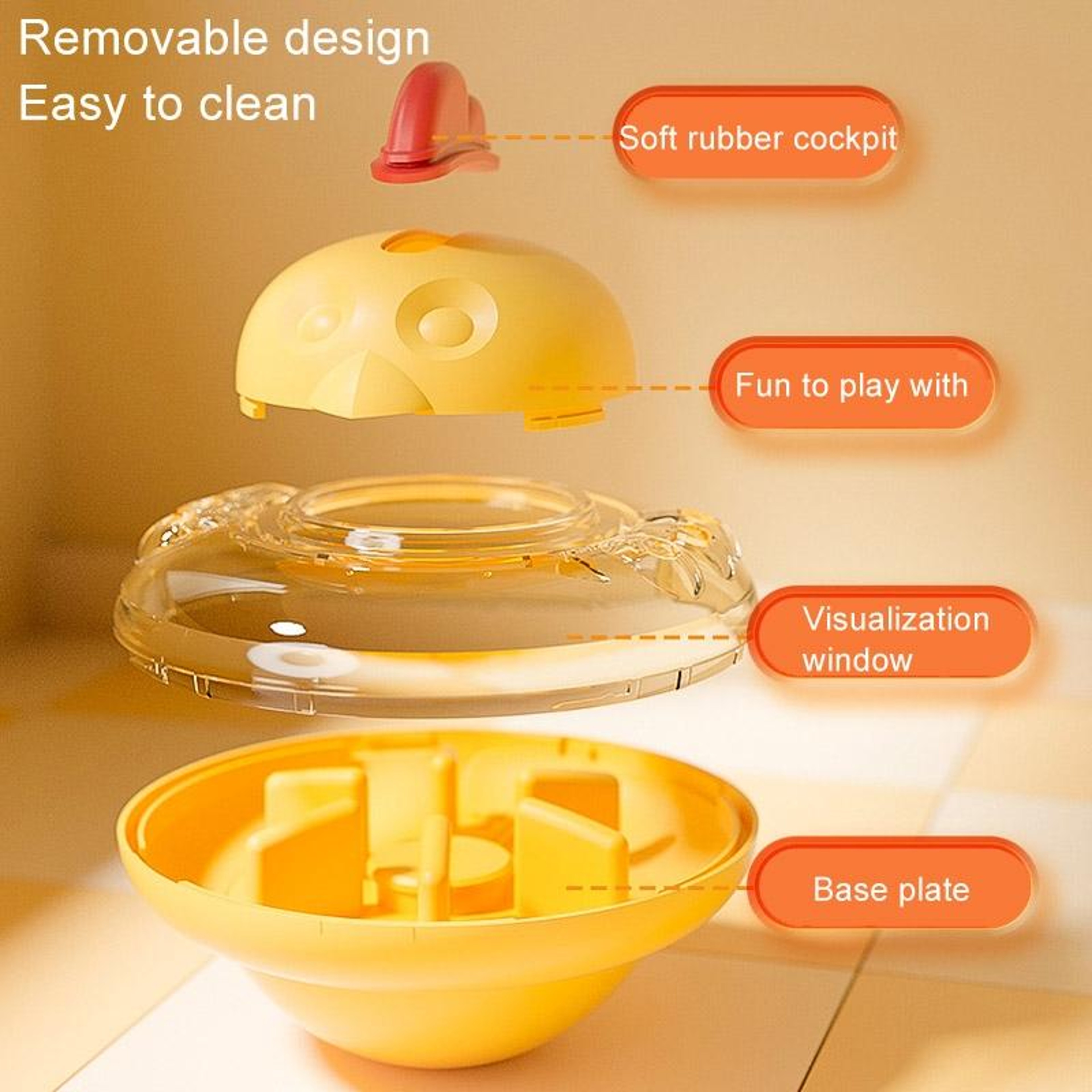 Chick Fun Treat Dispensing Flying Saucer Dog & Cat Toy – view 4