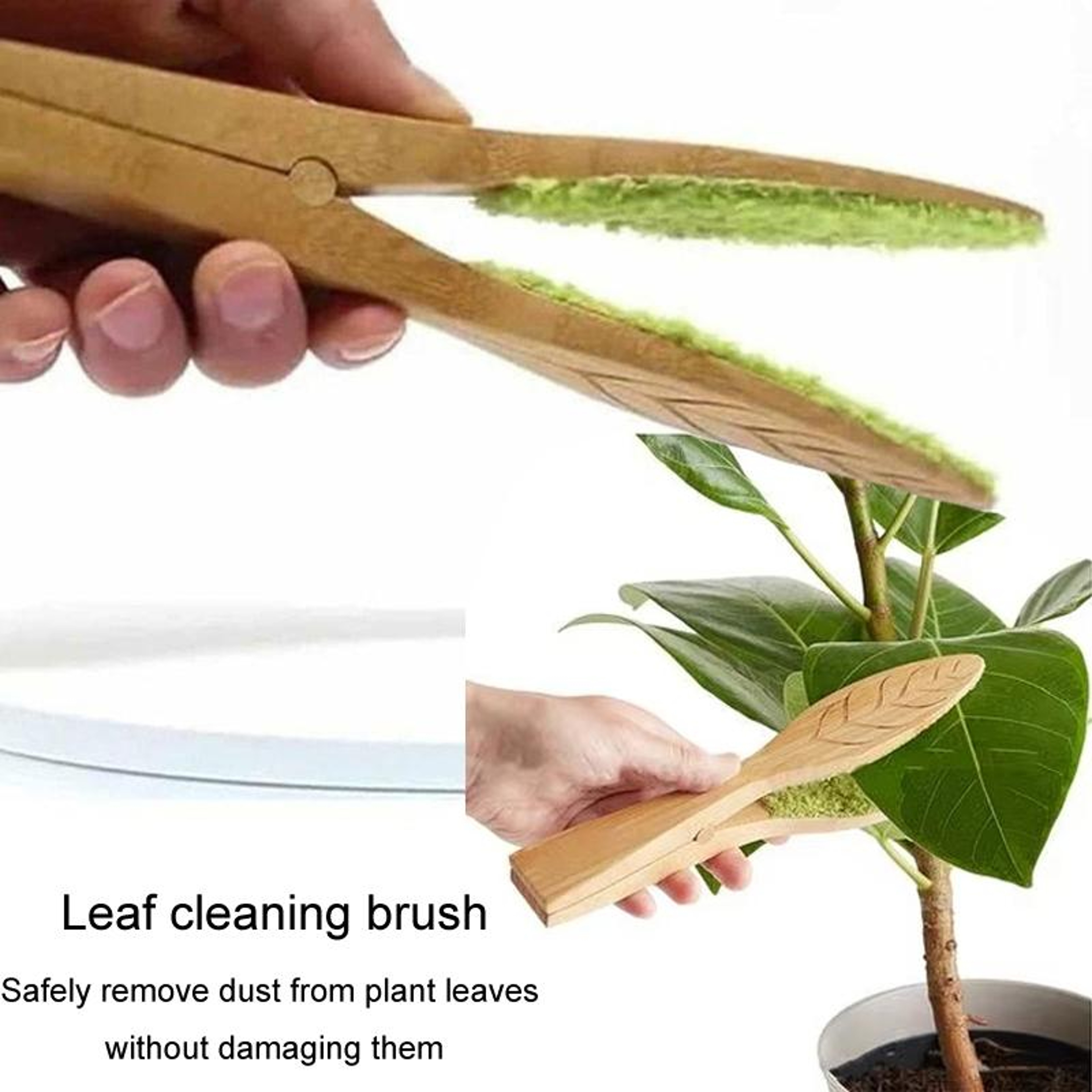 Portable Plant Leaf Cleaner & Handheld Leaf Cleaning Tongs Gentle Indoor Plant Dust Removal Tool – view 4