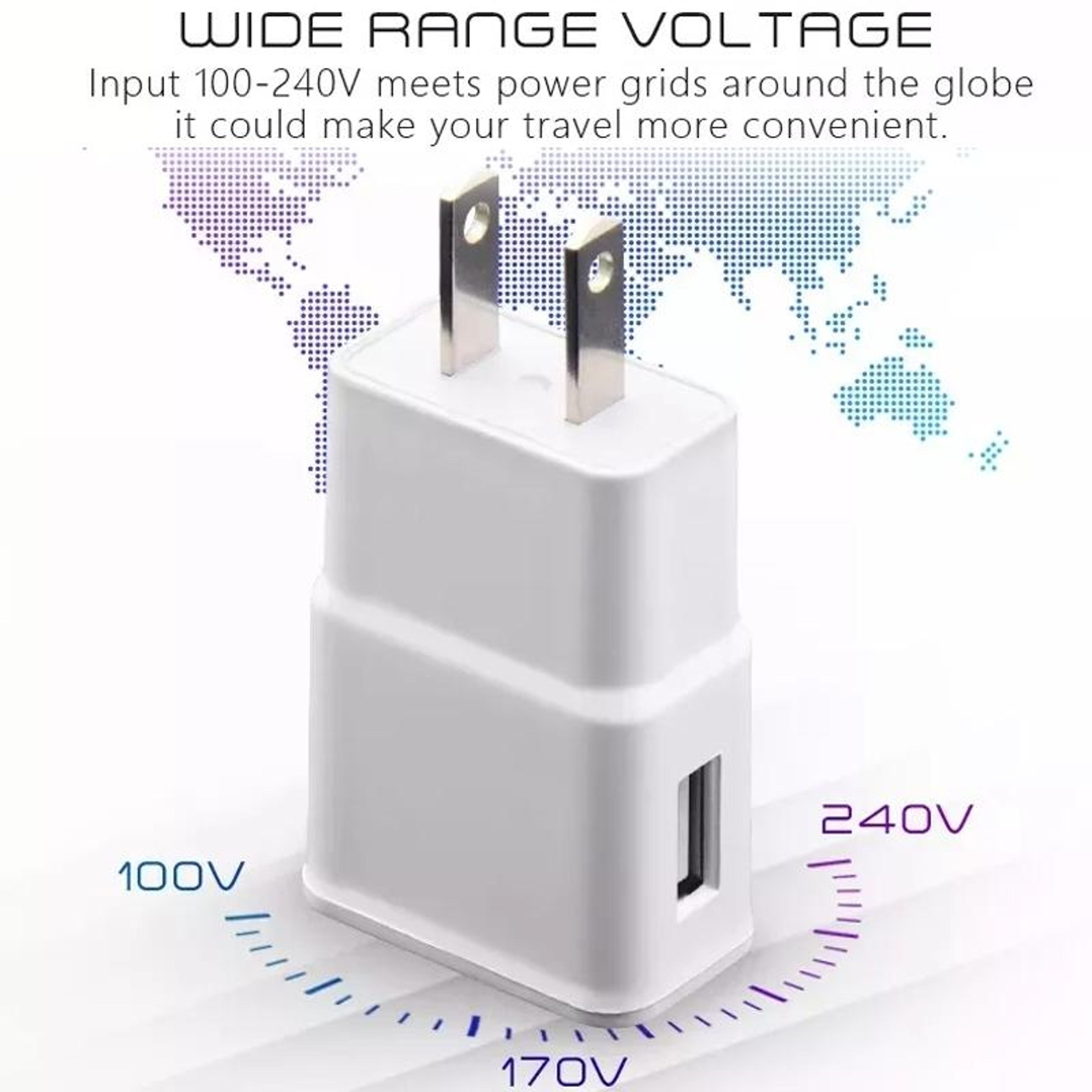 All In One Travel Wall Charger With Sync Cable Fast 5V2A USB Charger 2
