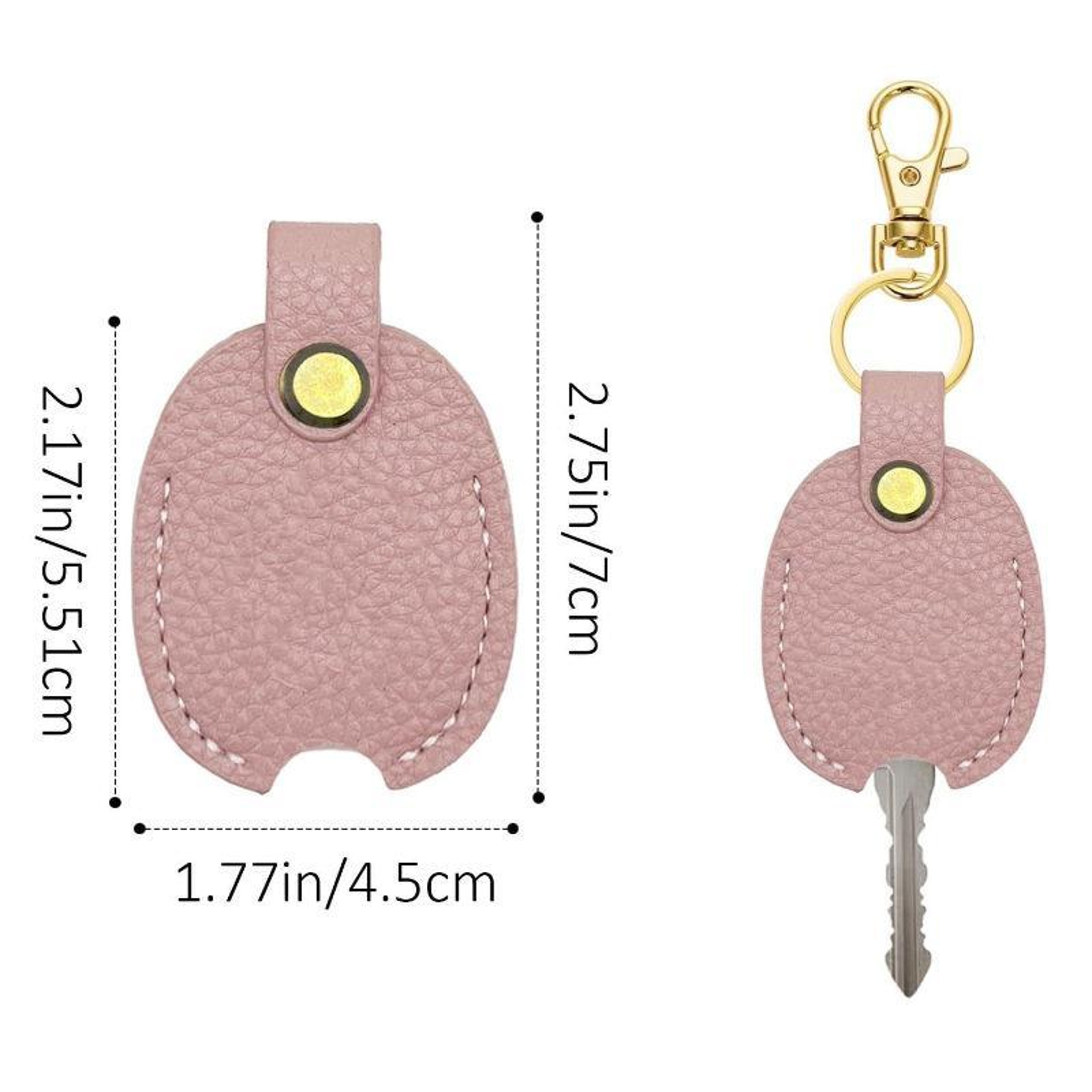 Premium Universal Leather Keychain With Replaceable Keys  Protective Cover 4
