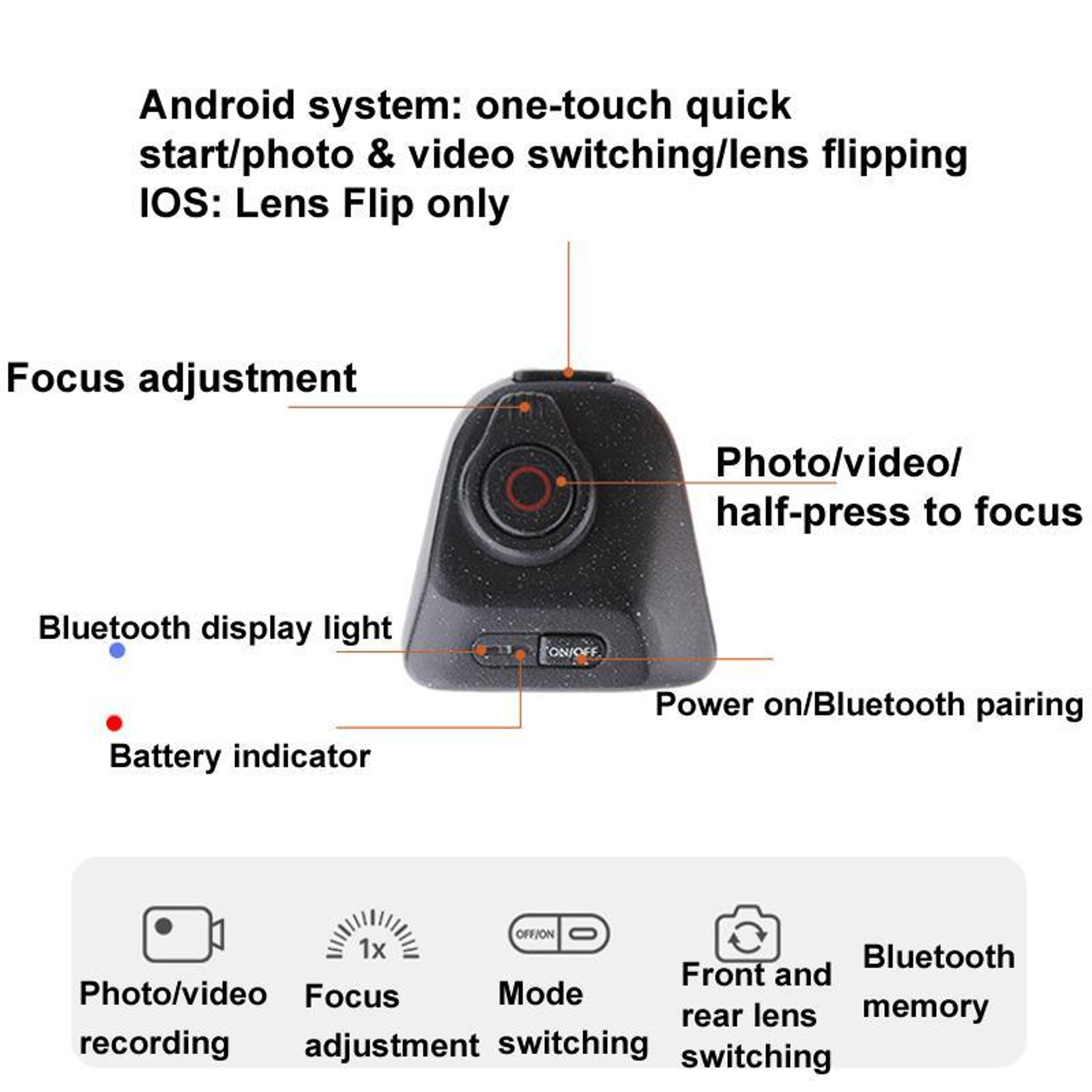 Magnetic Phone Camera Grip with Bluetooth Remote & Wireless Charging – view 7