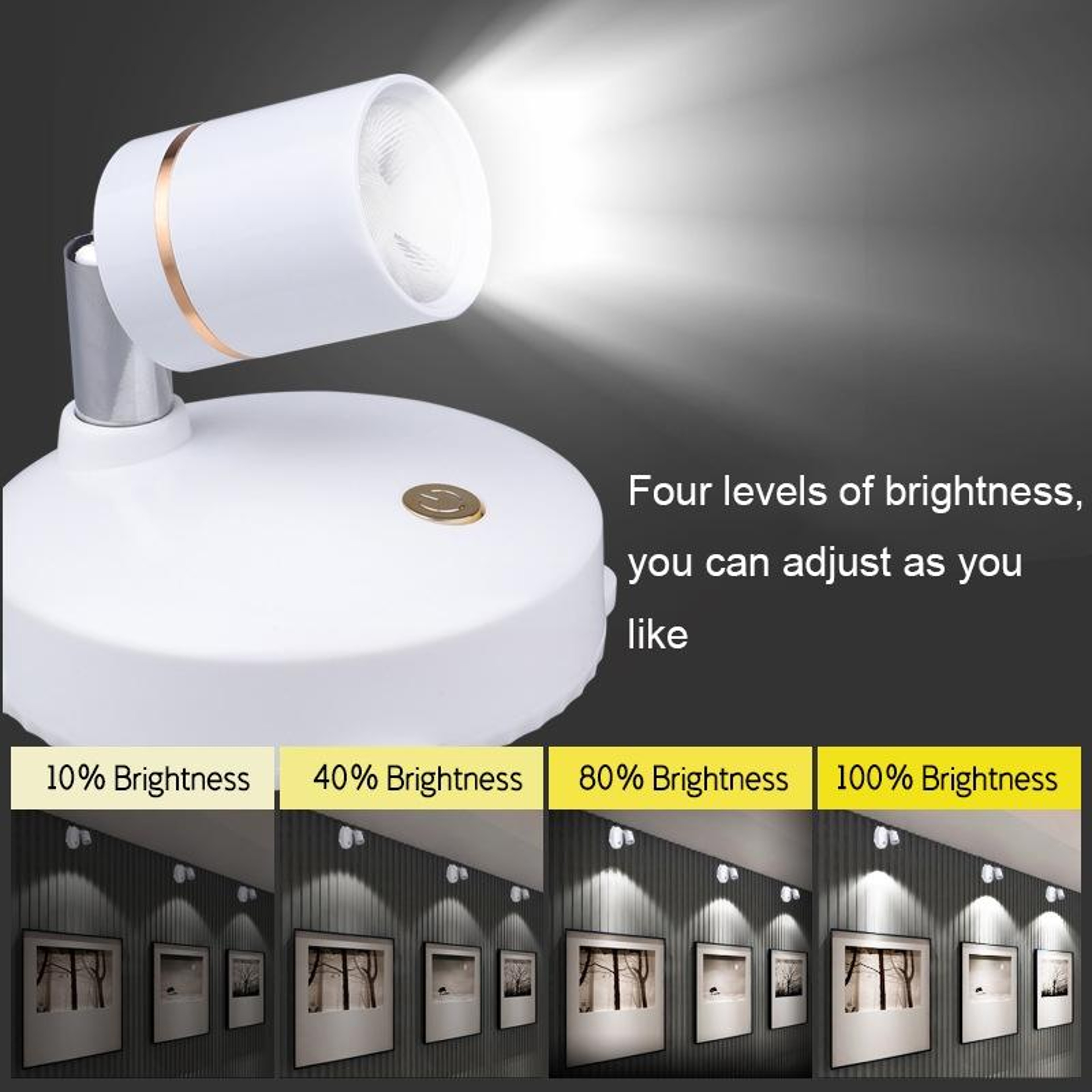 Premium Battery Powered Cabinet Lights Anti Glare LED Spotlights for Wall & Decorative Gallery Lighting – view 2