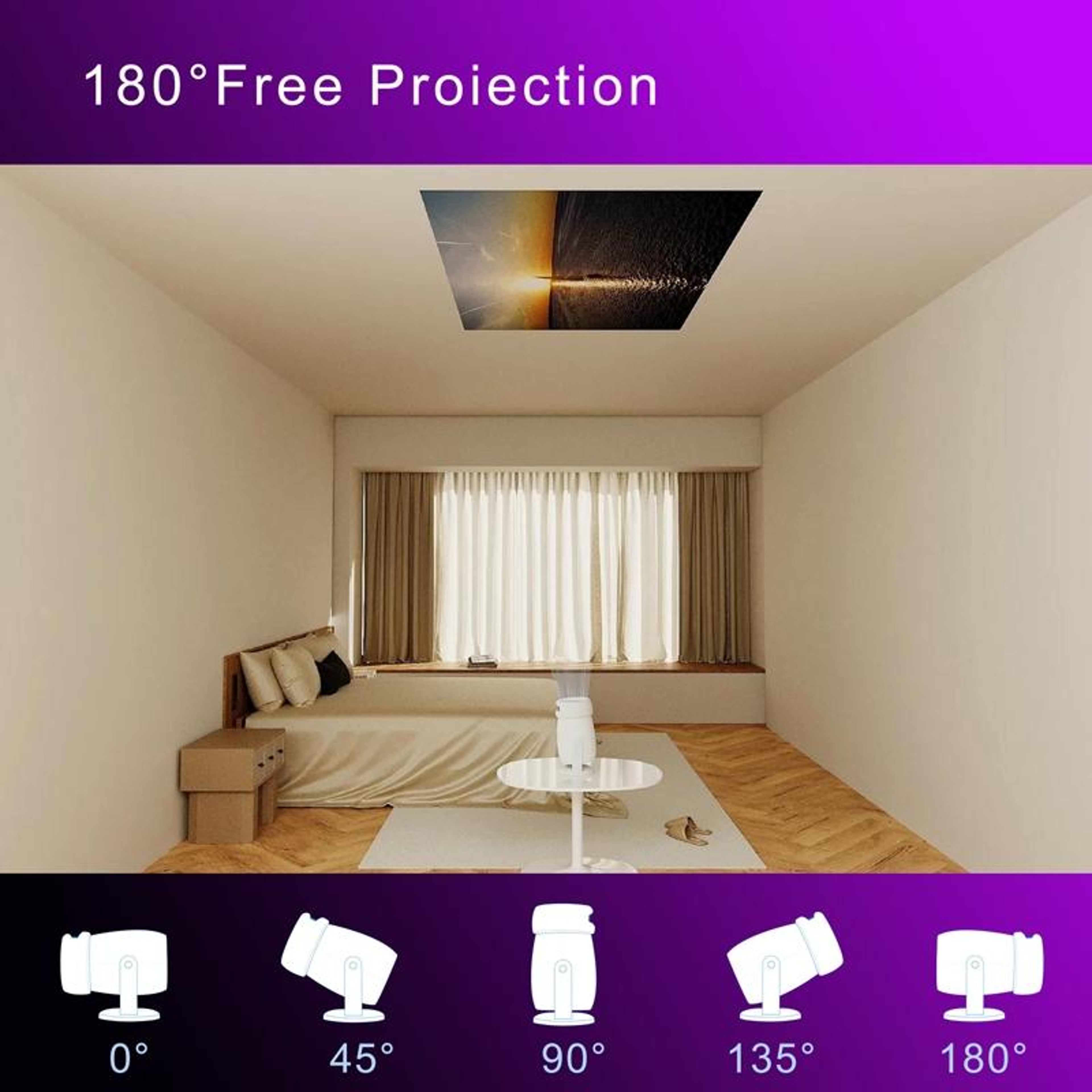 Smart Portable 1080P Projector with Android 12, WiFi 6 & Bluetooth 5.0 – view 9