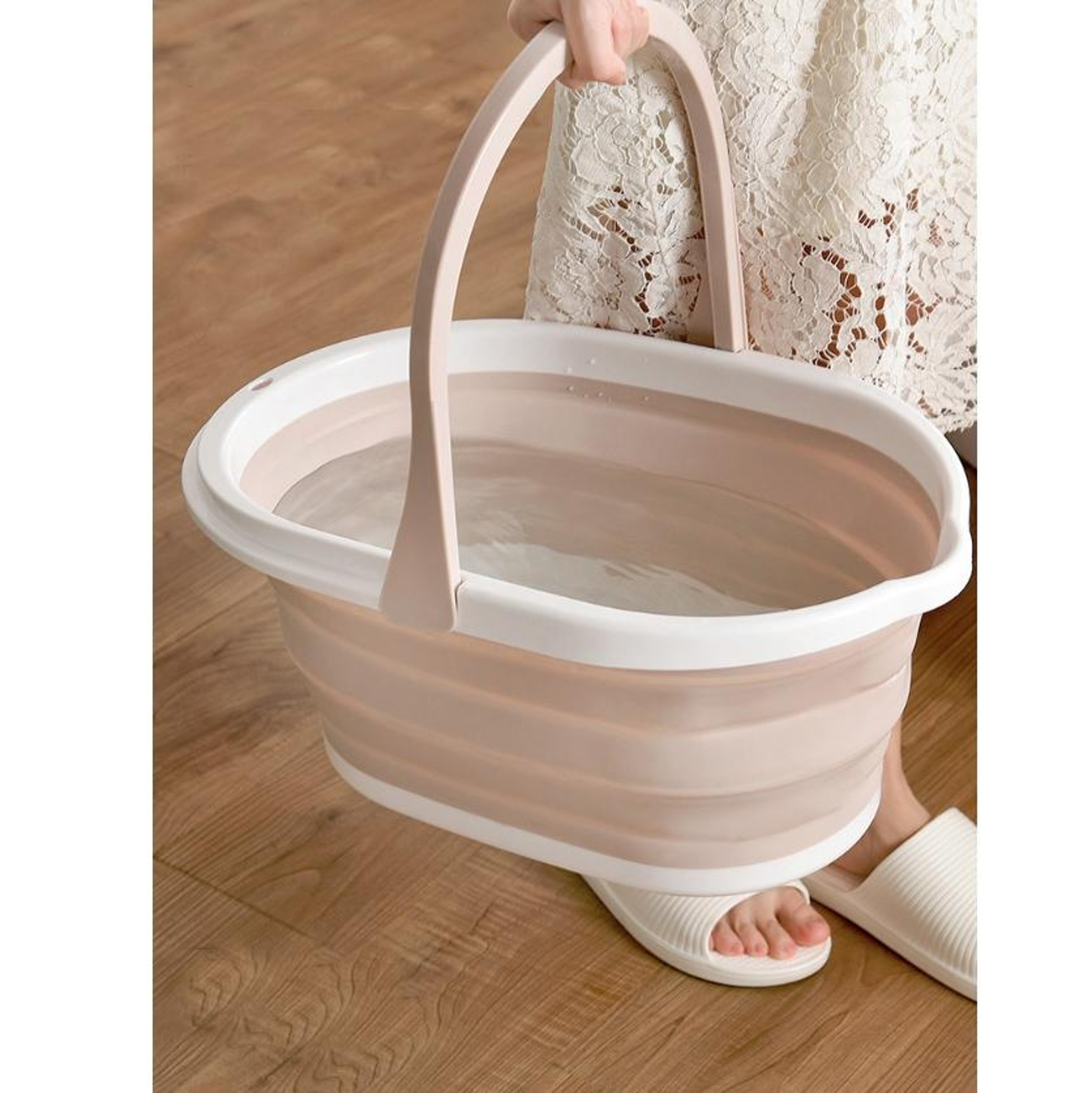 Space Saving Foldable Mop Bucket Rectangular Collapsible Cleaning Bucket For Home Use 7