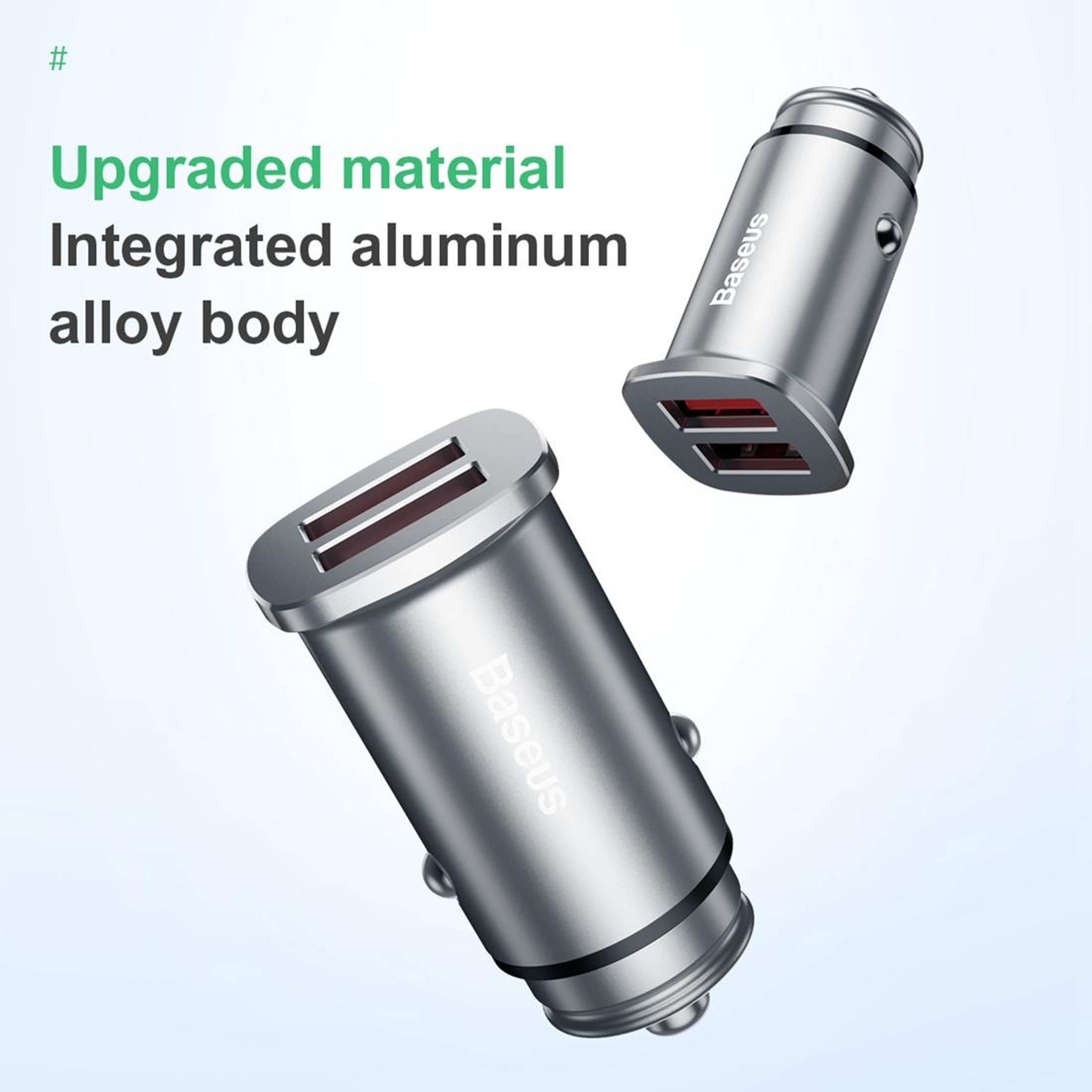 Baseus Dual USB Fast Car Charger With QC30 Smart Charging 9