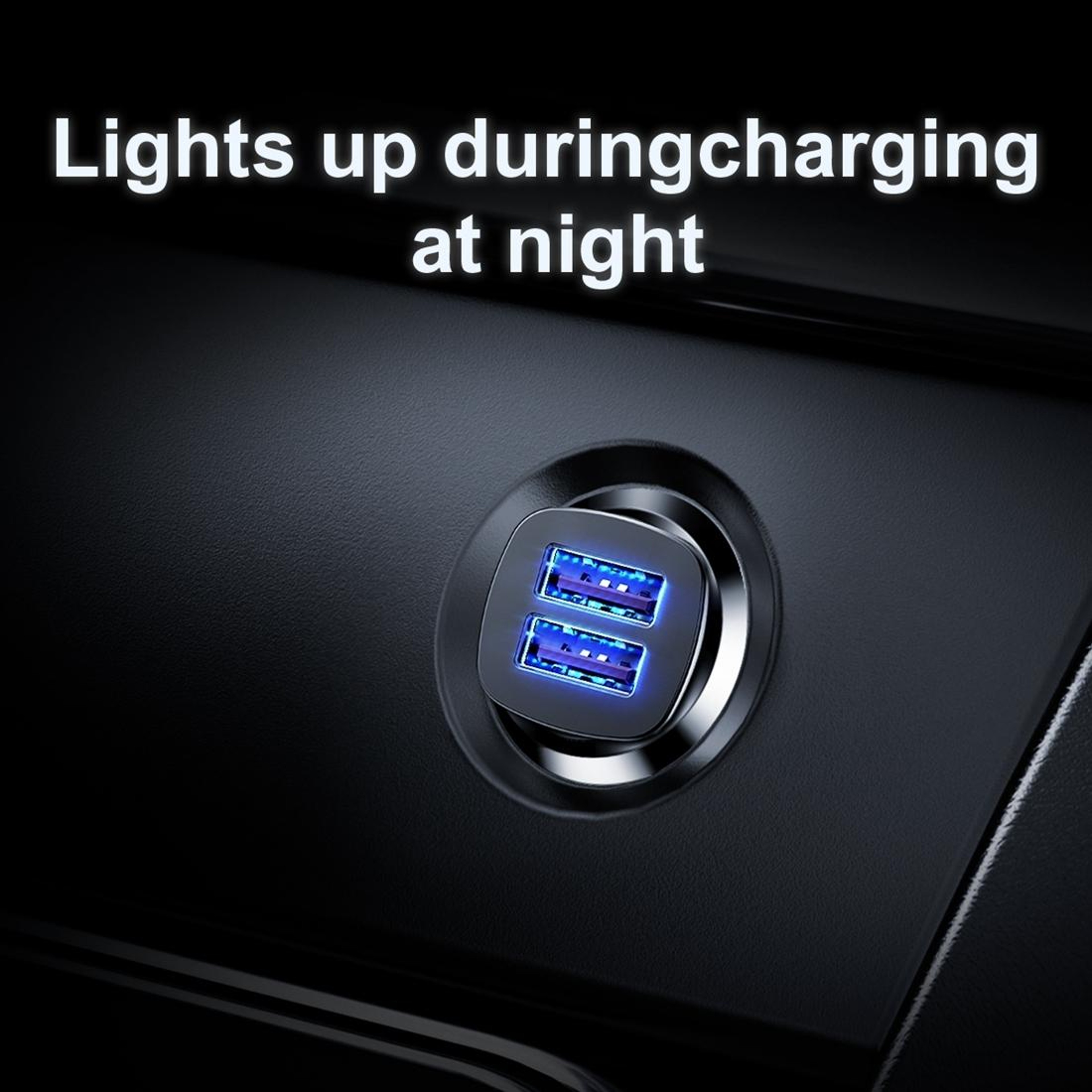 Baseus Dual USB Fast Car Charger With QC30 Smart Charging 12