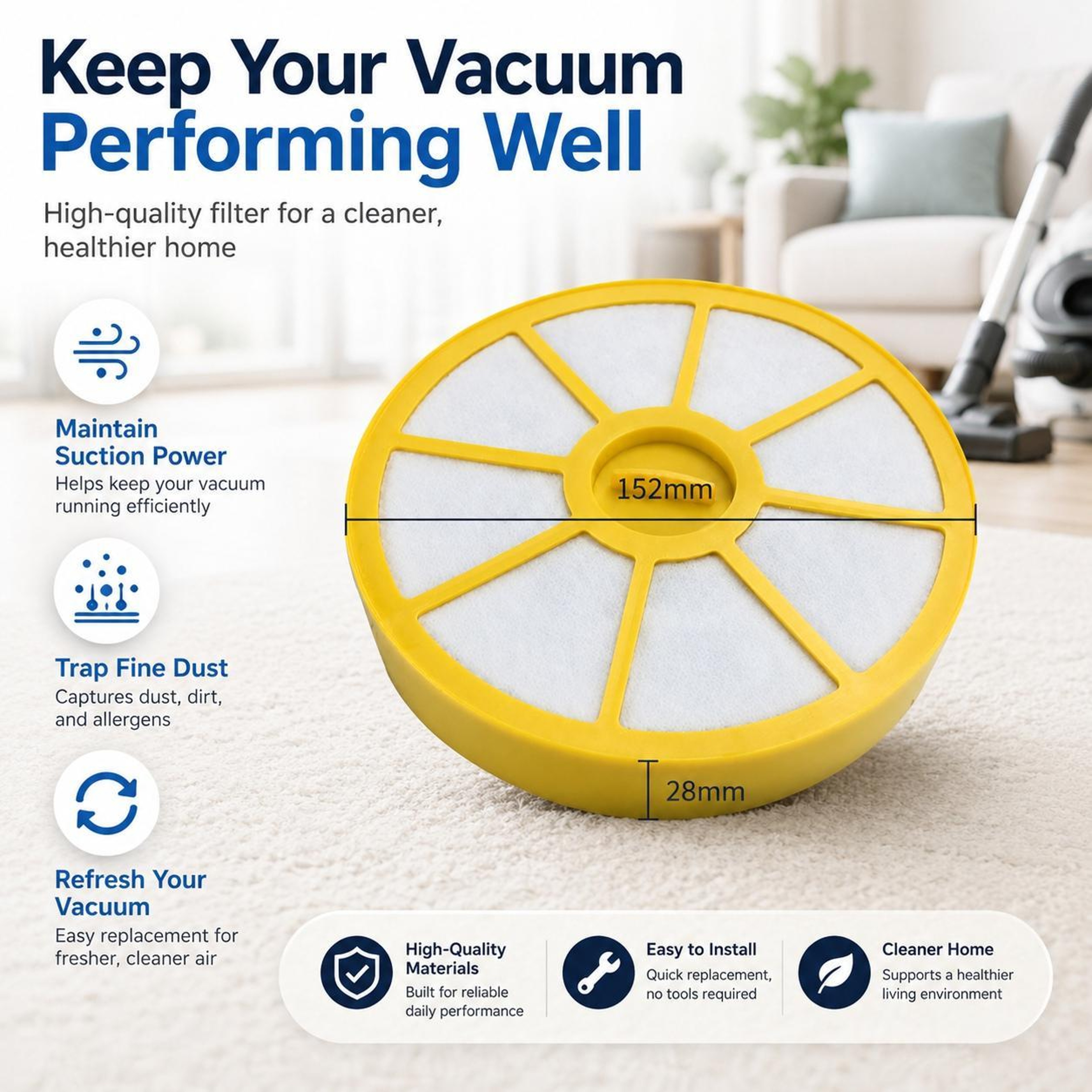 Dyson Vacuum Pre Filter Replacement Washable Dust Filter 6