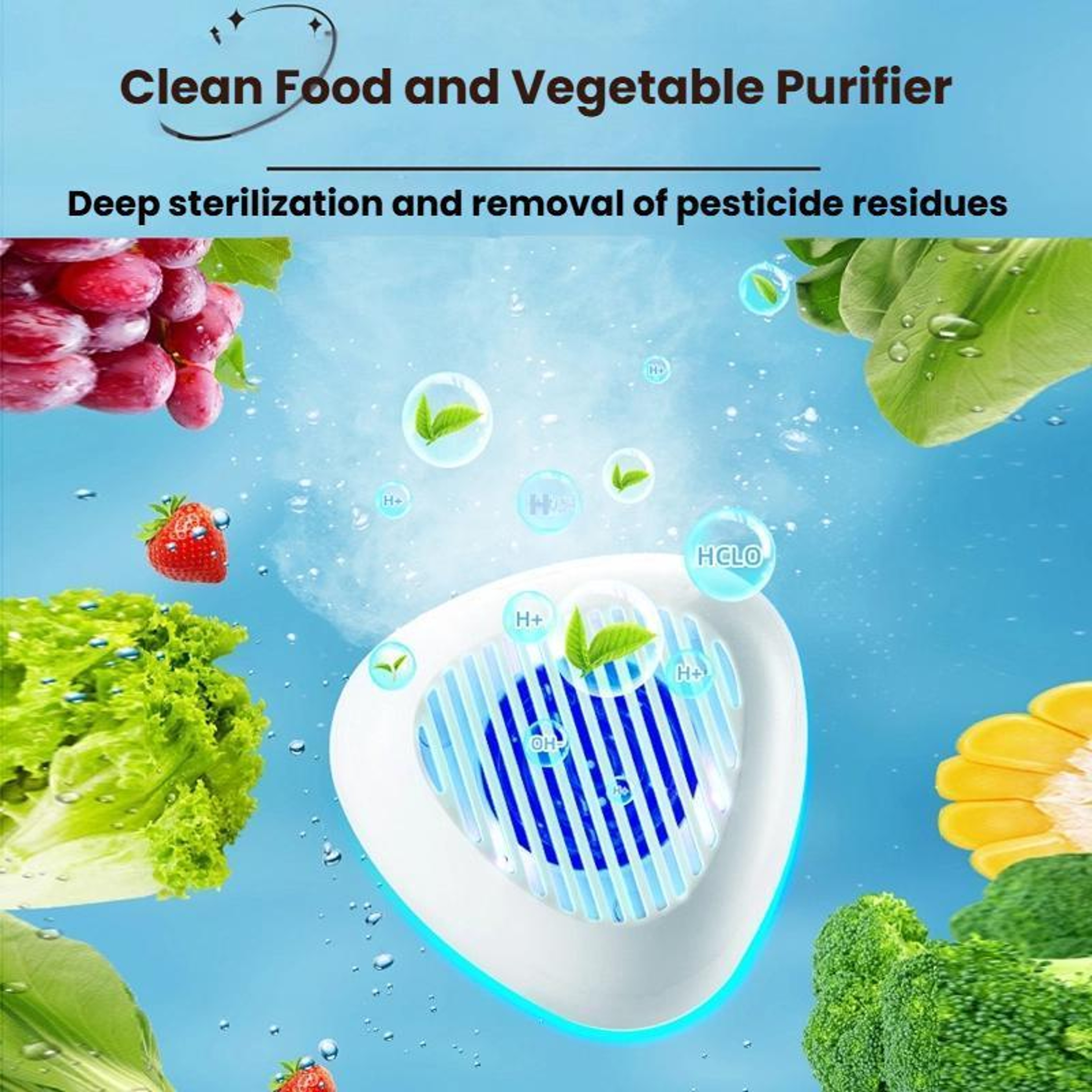 Portable Fruit and Vegetable Cleaner with Pesticide Residue Remover and Sterilization Technology – view 6