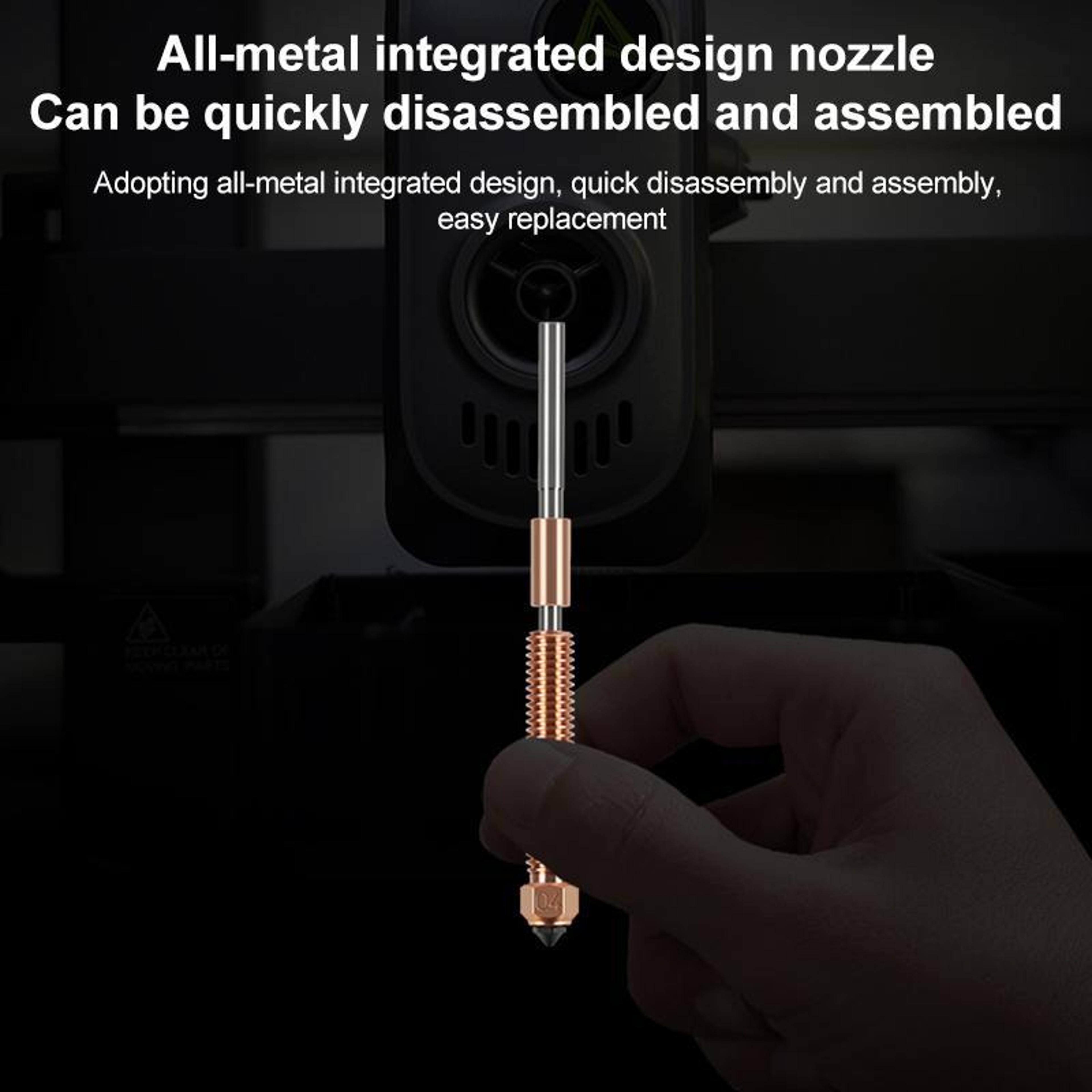Creality Printer Nozzle Hardened Steel Replacement with Titanium Heat Break – view 7