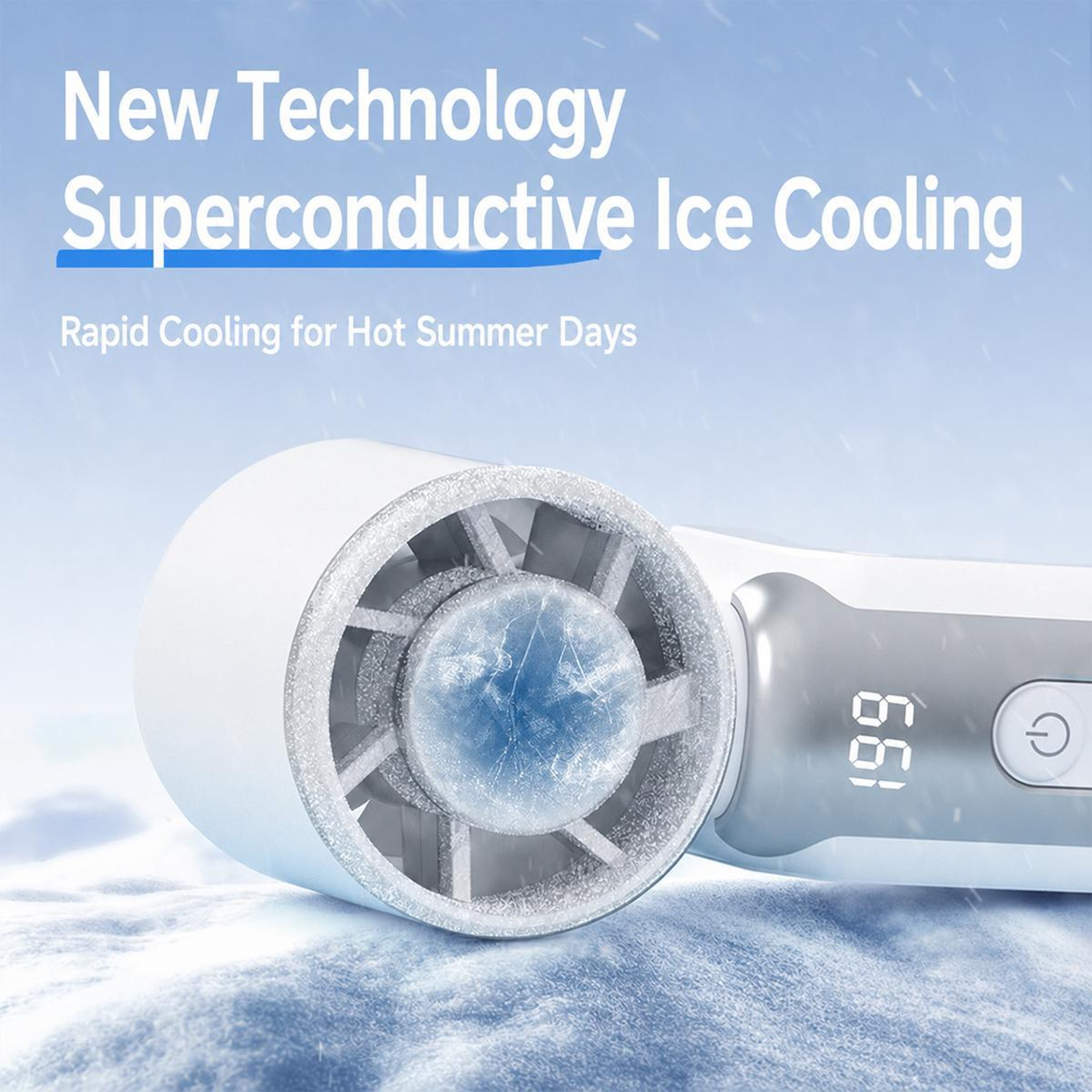 Portable Cooling Fan with Digital Display High Speed Rechargeable Handheld Fan – view 7