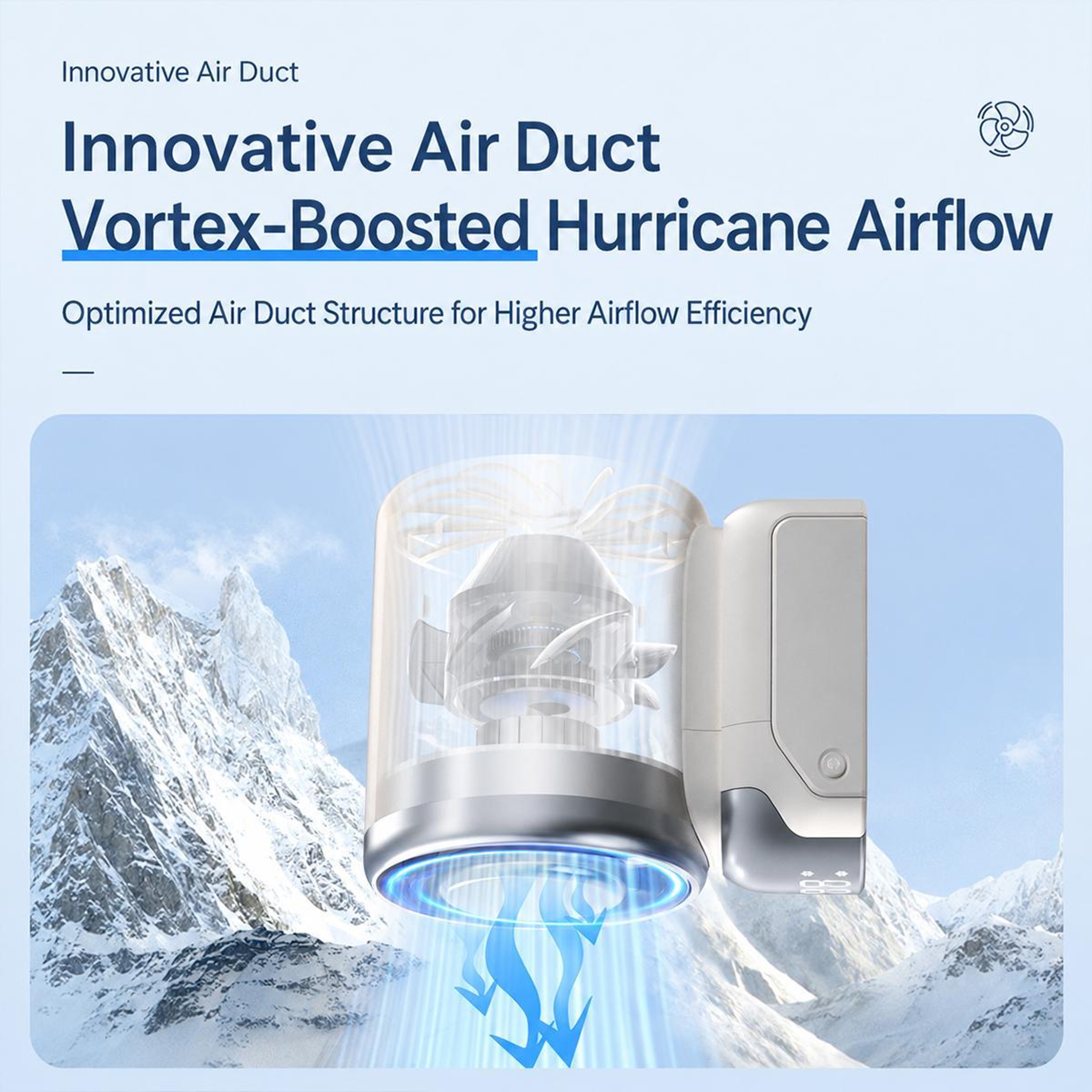 Portable Cooling Fan with Digital Display High Speed Rechargeable Handheld Fan – view 10