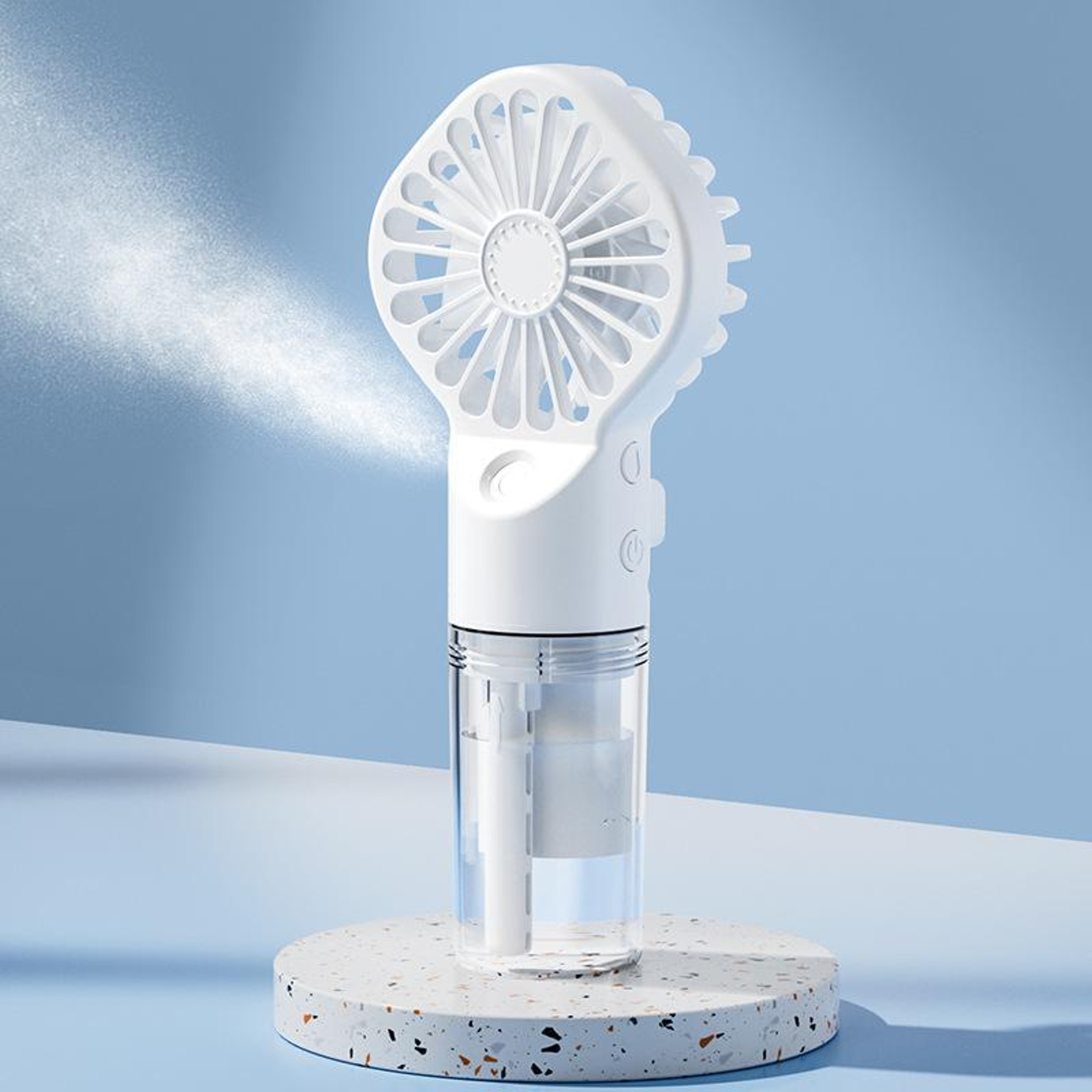 Portable Handheld Misting Fan USB Rechargeable Personal Cooling Fan with Water Spray and Type C Charging – view 13