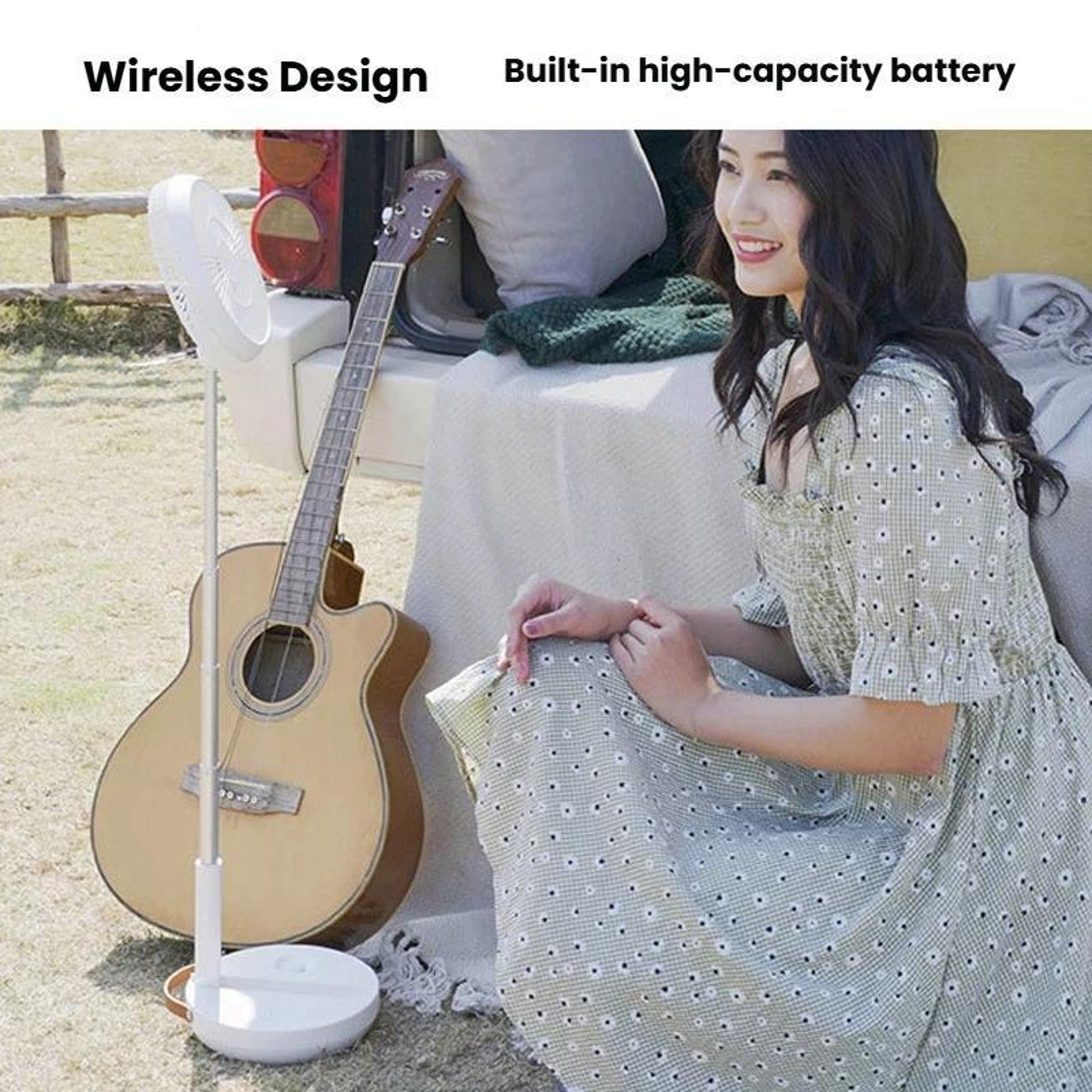 Portable Desk Fan Rechargeable Telescopic Folding USB Cooling Fan For Home Office  Travel 3