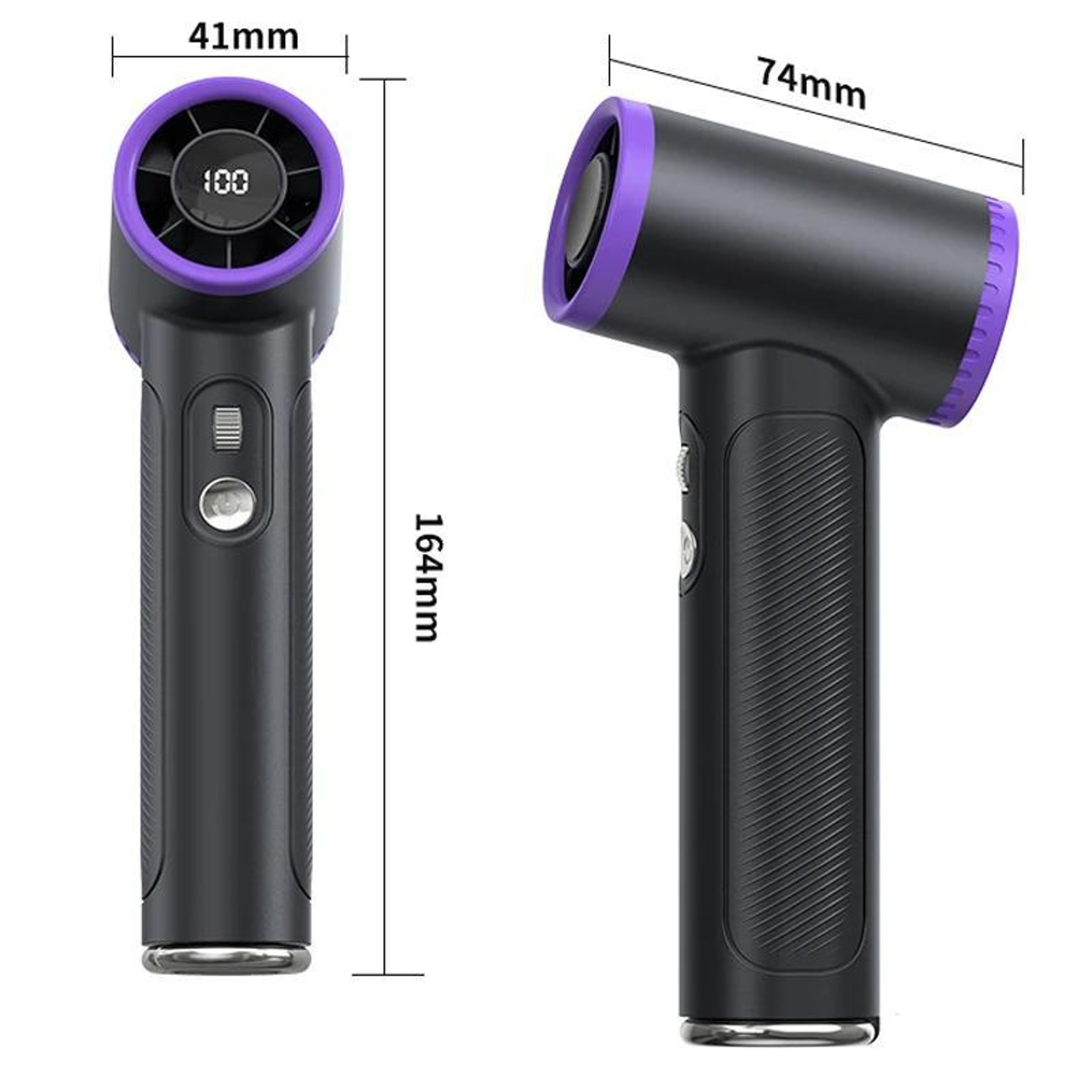 Portable Handheld Fan with Digital Display and Speed Turbo Cooling – view 6
