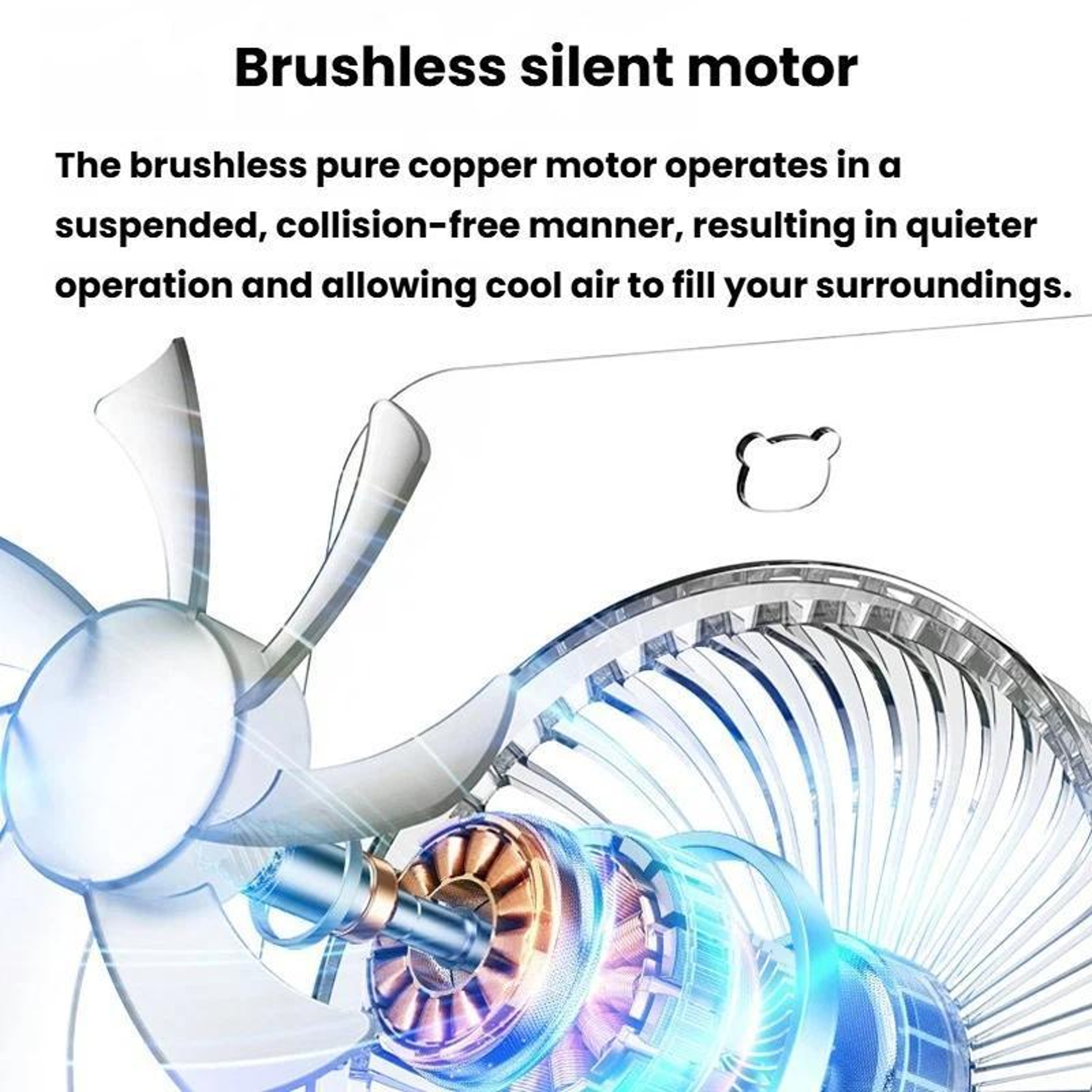 Desk Fan Ultra Thin USB Rechargeable Fan with Digital Display for Office Home & Study – view 13