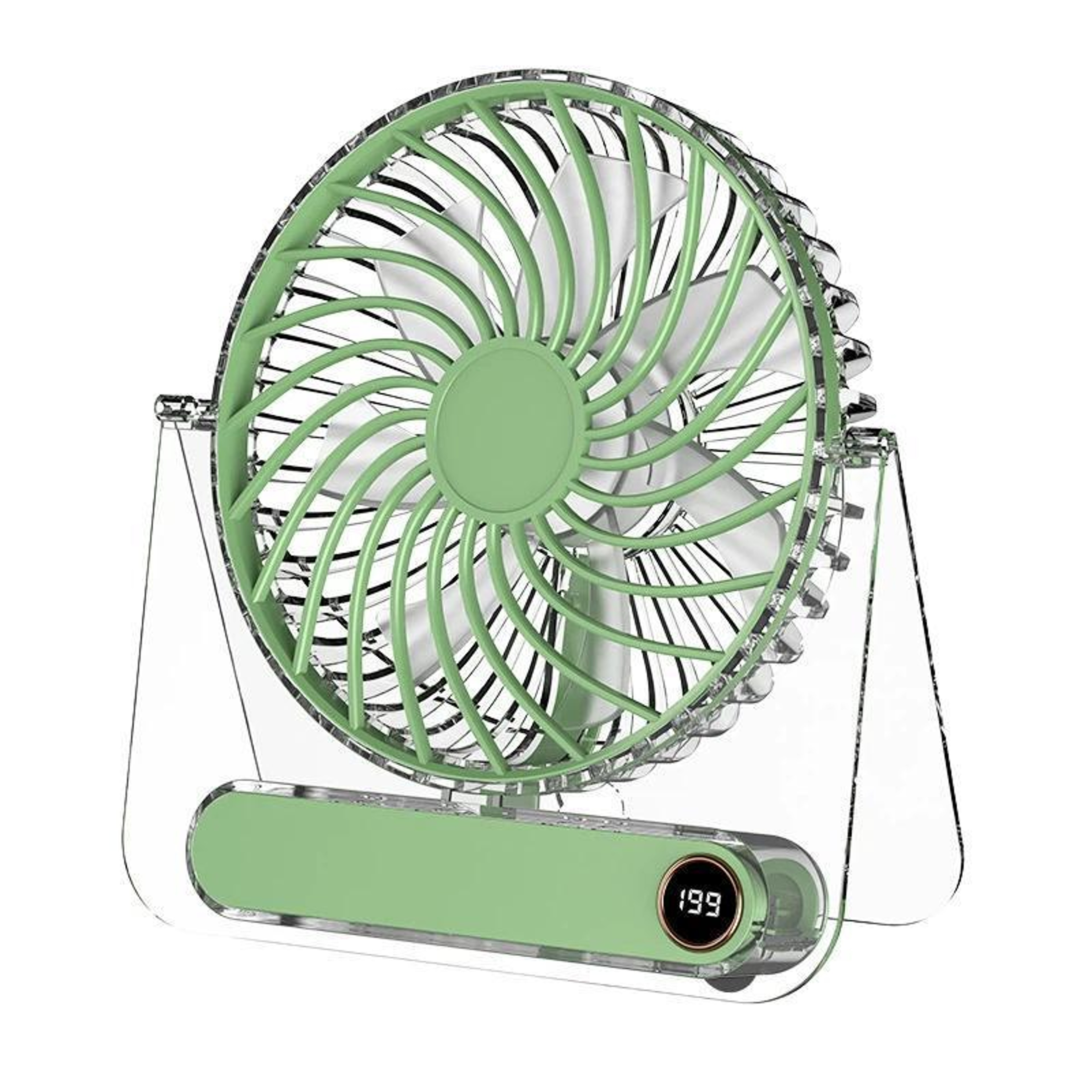 Desk Fan Ultra Thin USB Rechargeable Fan with Digital Display for Office Home & Study – view 16
