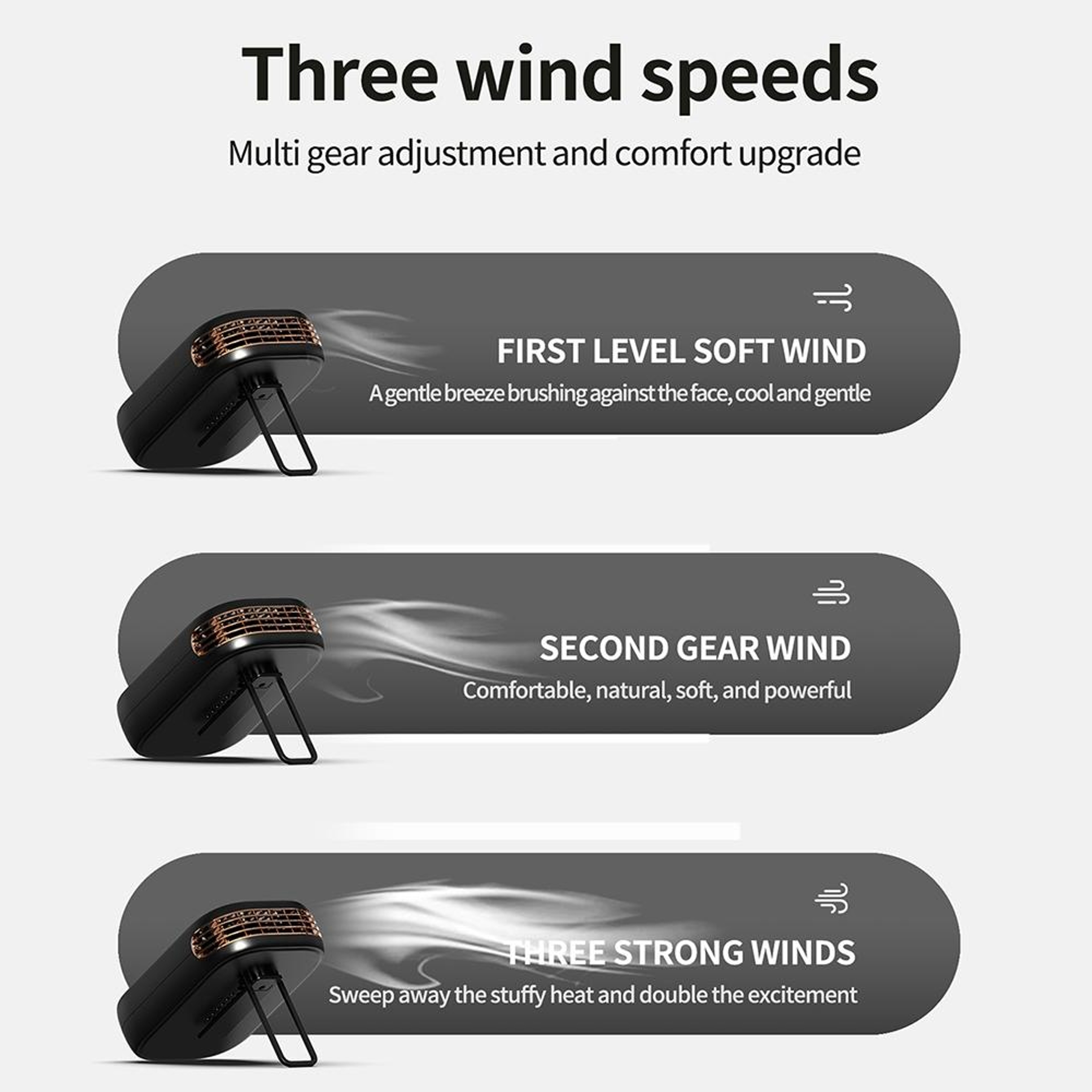 Portable Neck Fan USB Rechargeable Bladeless Wearable Waist Fan With Digital Display 4
