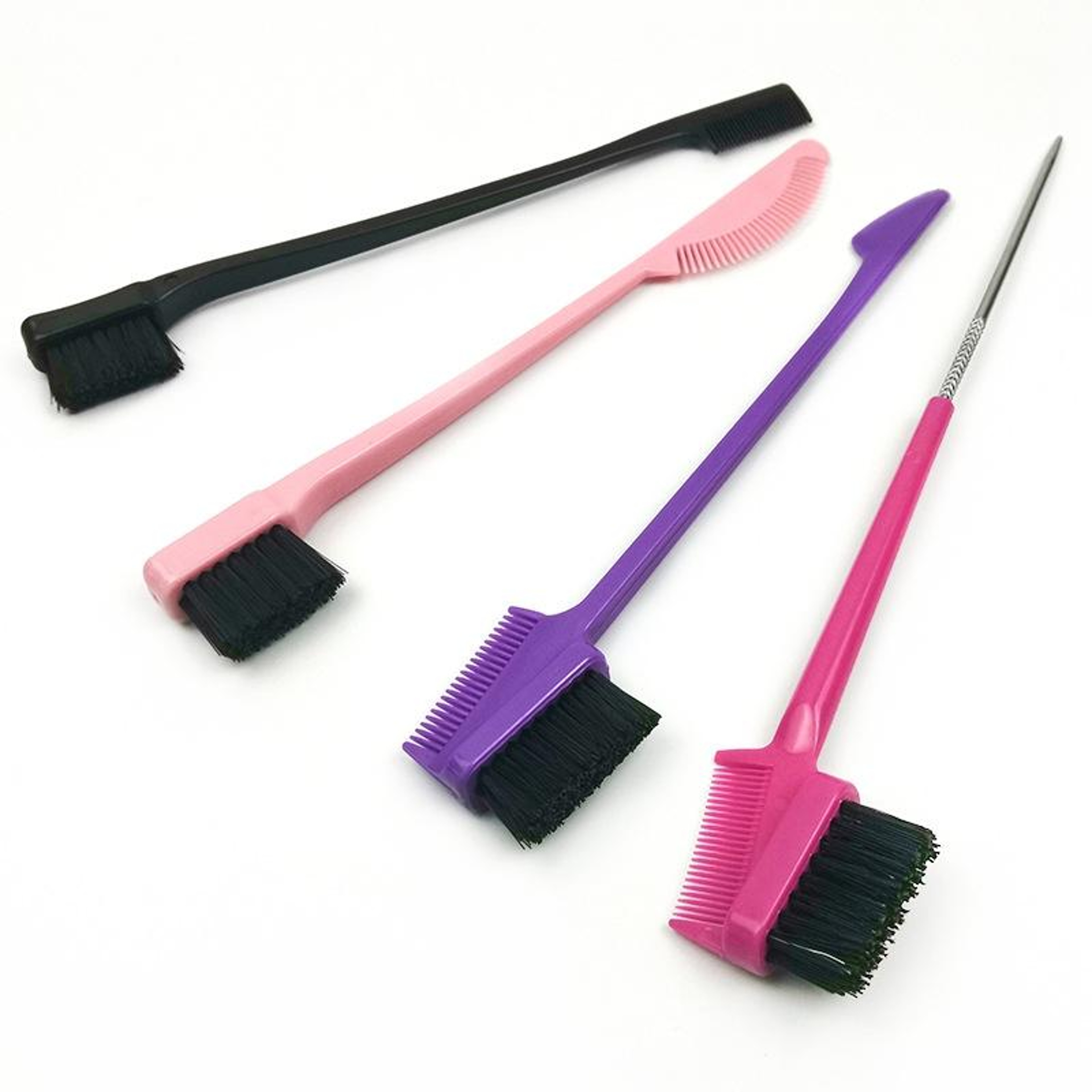Eyebrow Brush And Eyelash Comb Set Professional Eyebrow Grooming Kit For Brows Lashes And Hairline 4