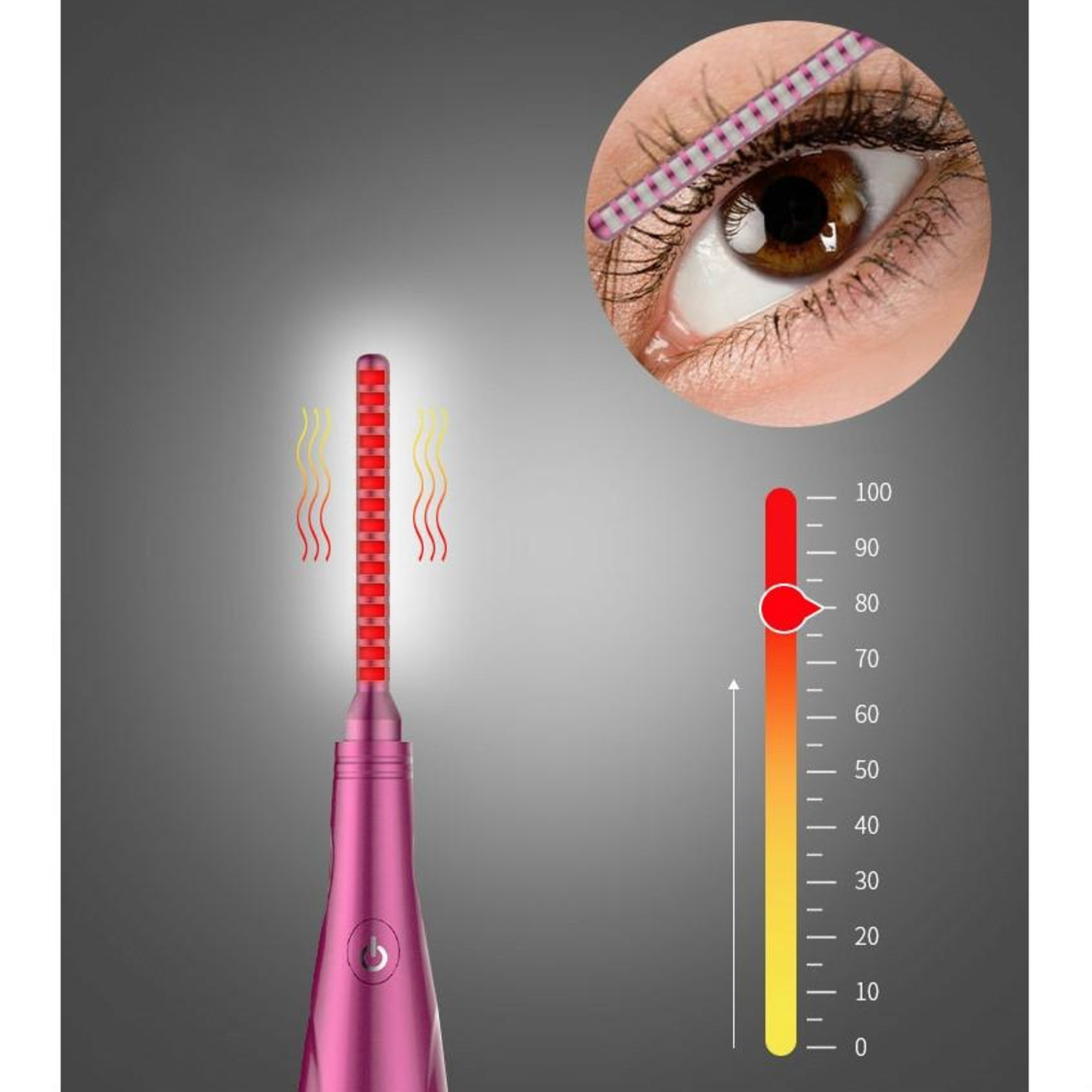 Digital Display Heated Eyelash Curler USB Rechargeable Electric Lash Curler with Long Lasting Curl – view 4