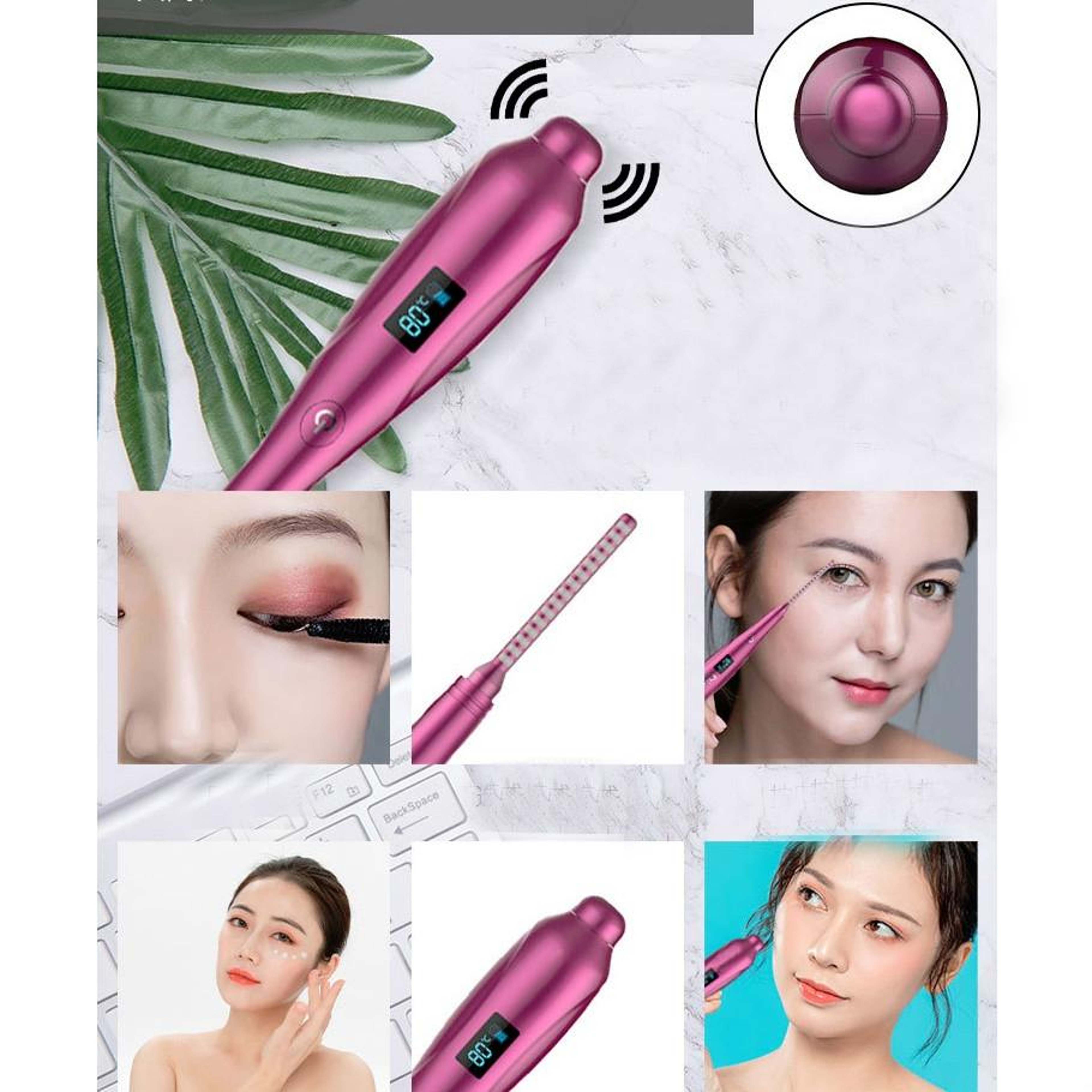 Digital Display Heated Eyelash Curler USB Rechargeable Electric Lash Curler with Long Lasting Curl – view 6