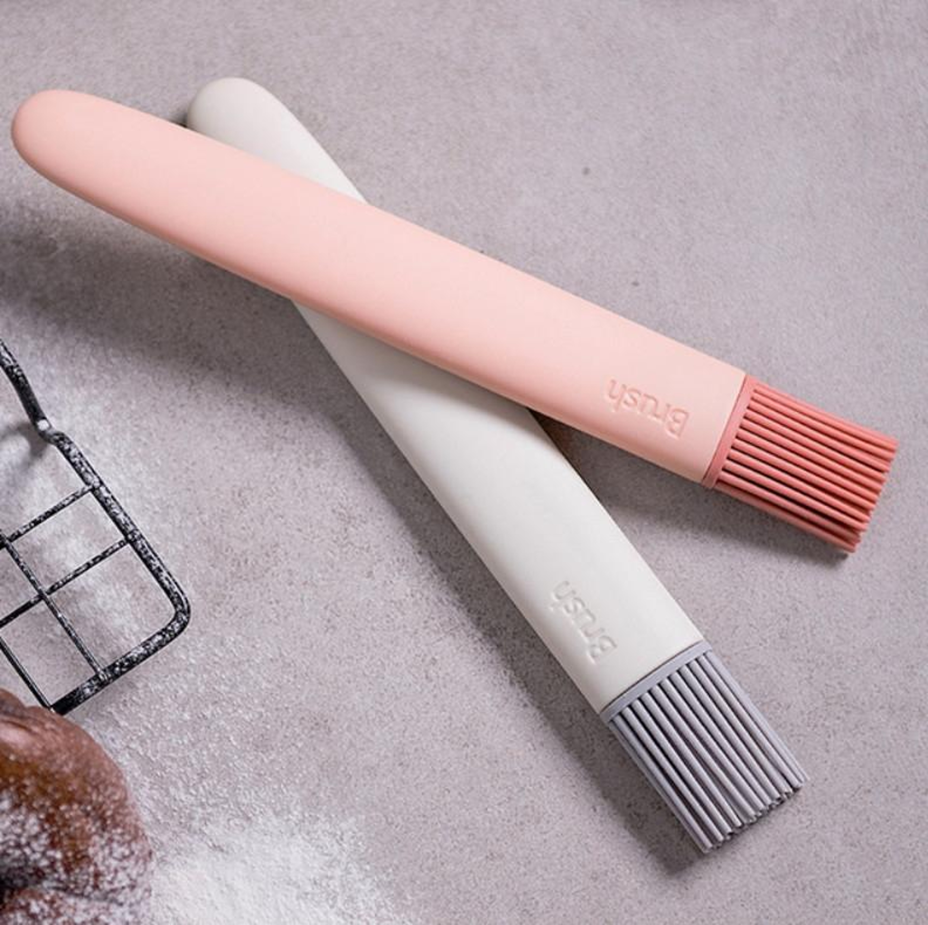Removable Silicone Oil Brush BBQ Basting Brush for Baking Cooking and Grilling – view 1